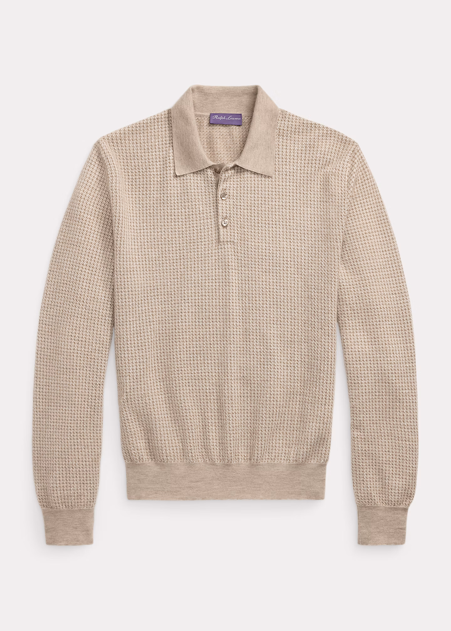 Hahnentritt-Kaschmirpullover mit Kragen - RALPH LAUREN OUTLET