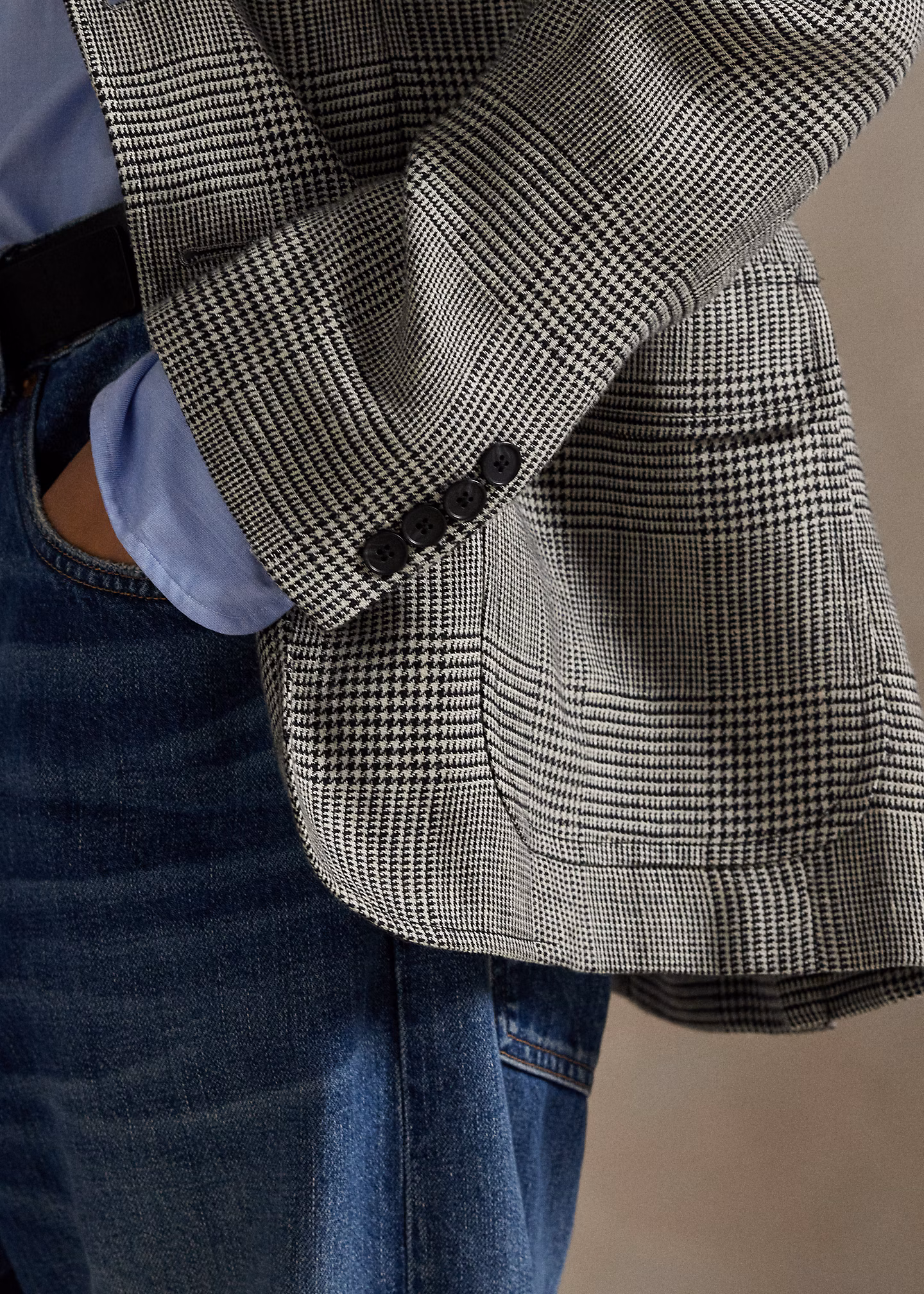 Einreihiger Tweedblazer mit Glencheck - RALPH LAUREN OUTLET