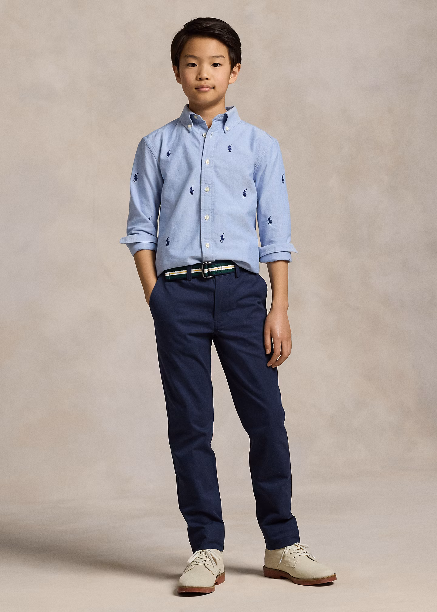 Slim-Fit Stretch-Twillhose mit Gürtel - RALPH LAUREN OUTLET