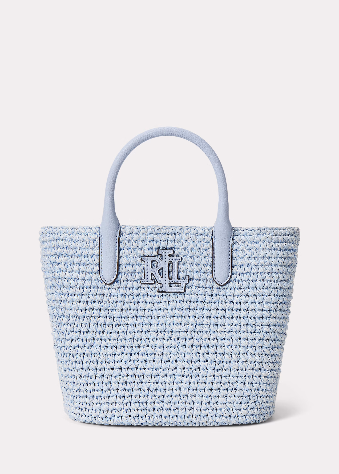 Strohtasche Adley mit Lederlogo - RALPH LAUREN OUTLET