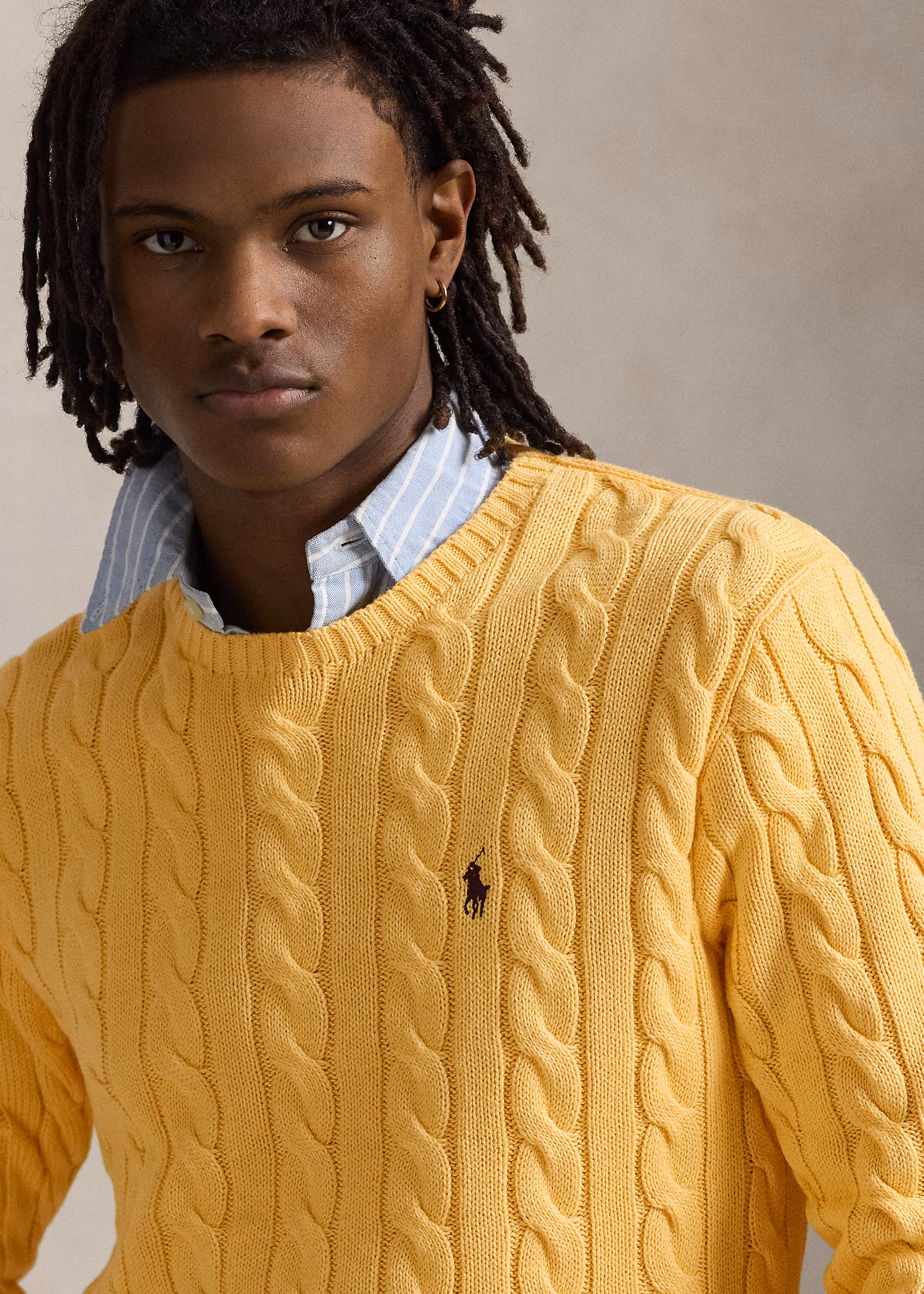 Baumwollpullover mit Zopfmuster - RALPH LAUREN OUTLET