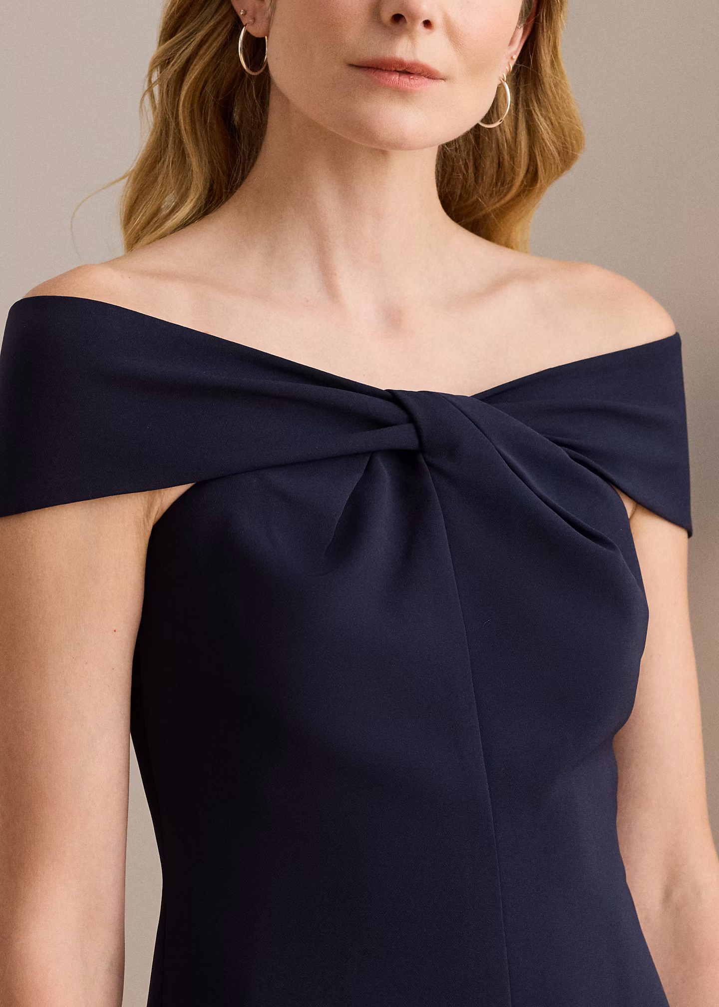 Crêpe-Cocktailkleid mit Twist-Detail - RALPH LAUREN OUTLET
