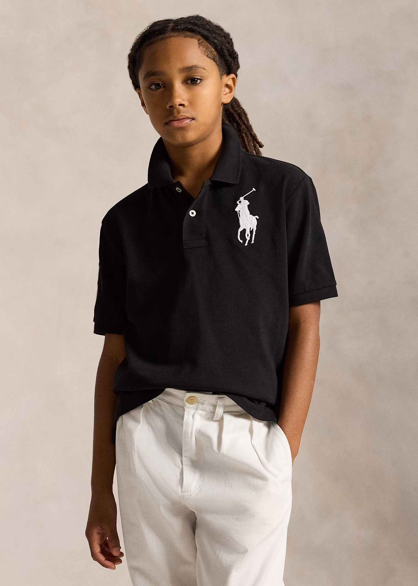 Baumwollpiqué-Poloshirt mit Big Pony - RALPH LAUREN OUTLET