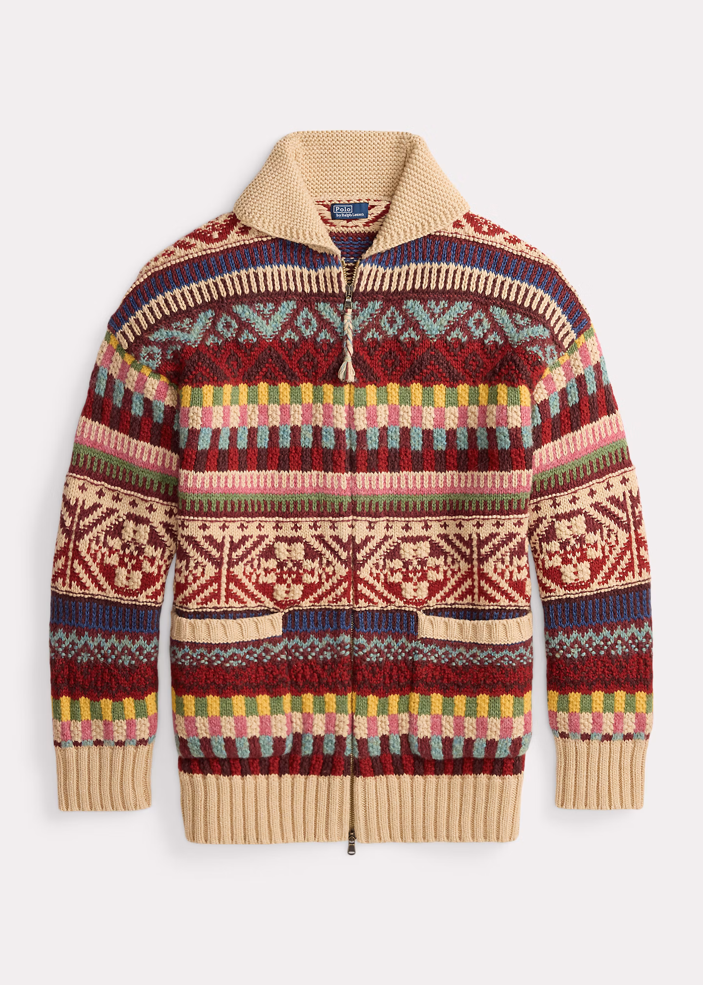 Geometrische Strickjacke mit Schalkragen - RALPH LAUREN OUTLET