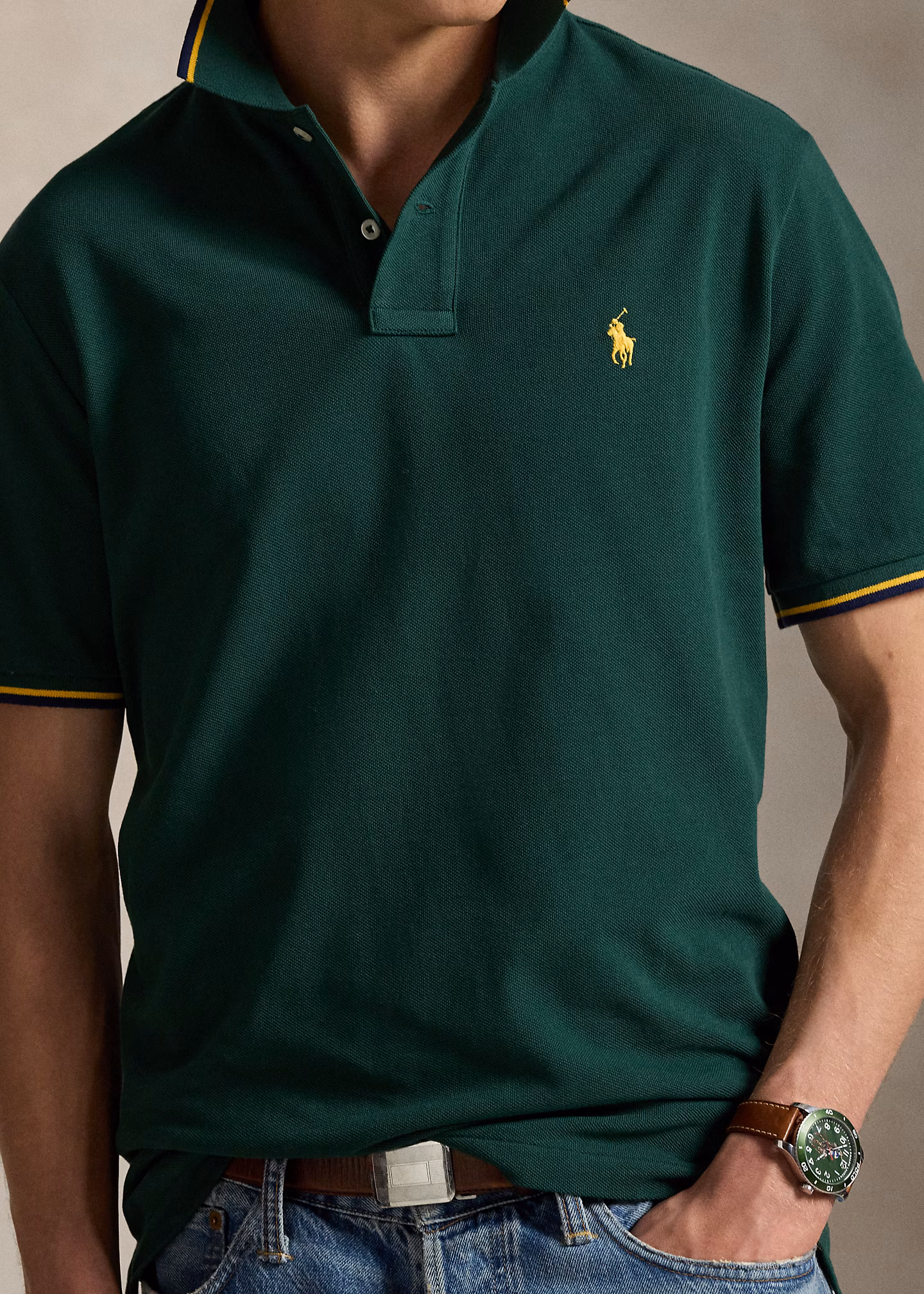 Custom-Slim-Fit Piqué-Poloshirt - RALPH LAUREN OUTLET