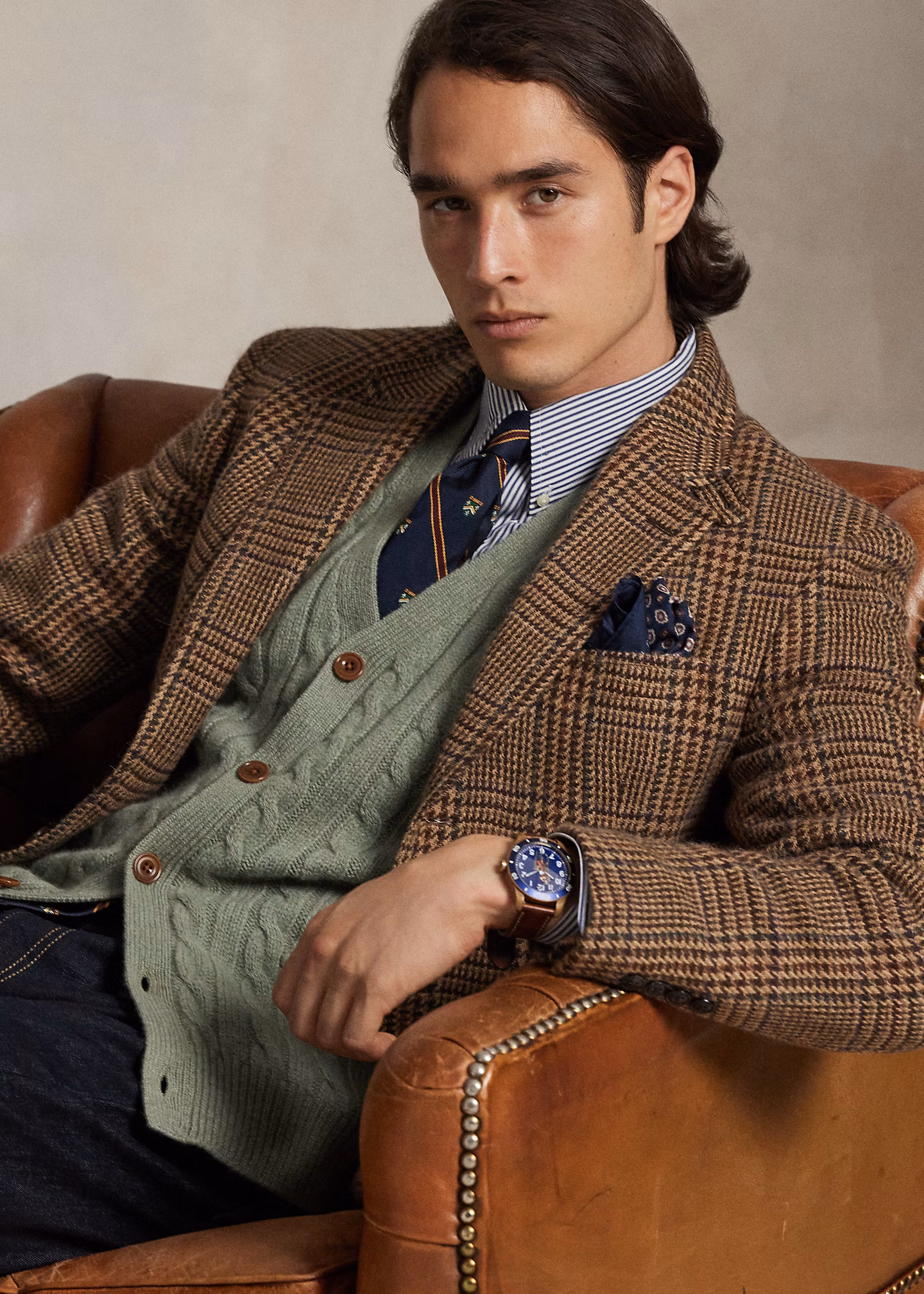 Woll-Kaschmir-Pullunder mit Zopfmuster - RALPH LAUREN OUTLET