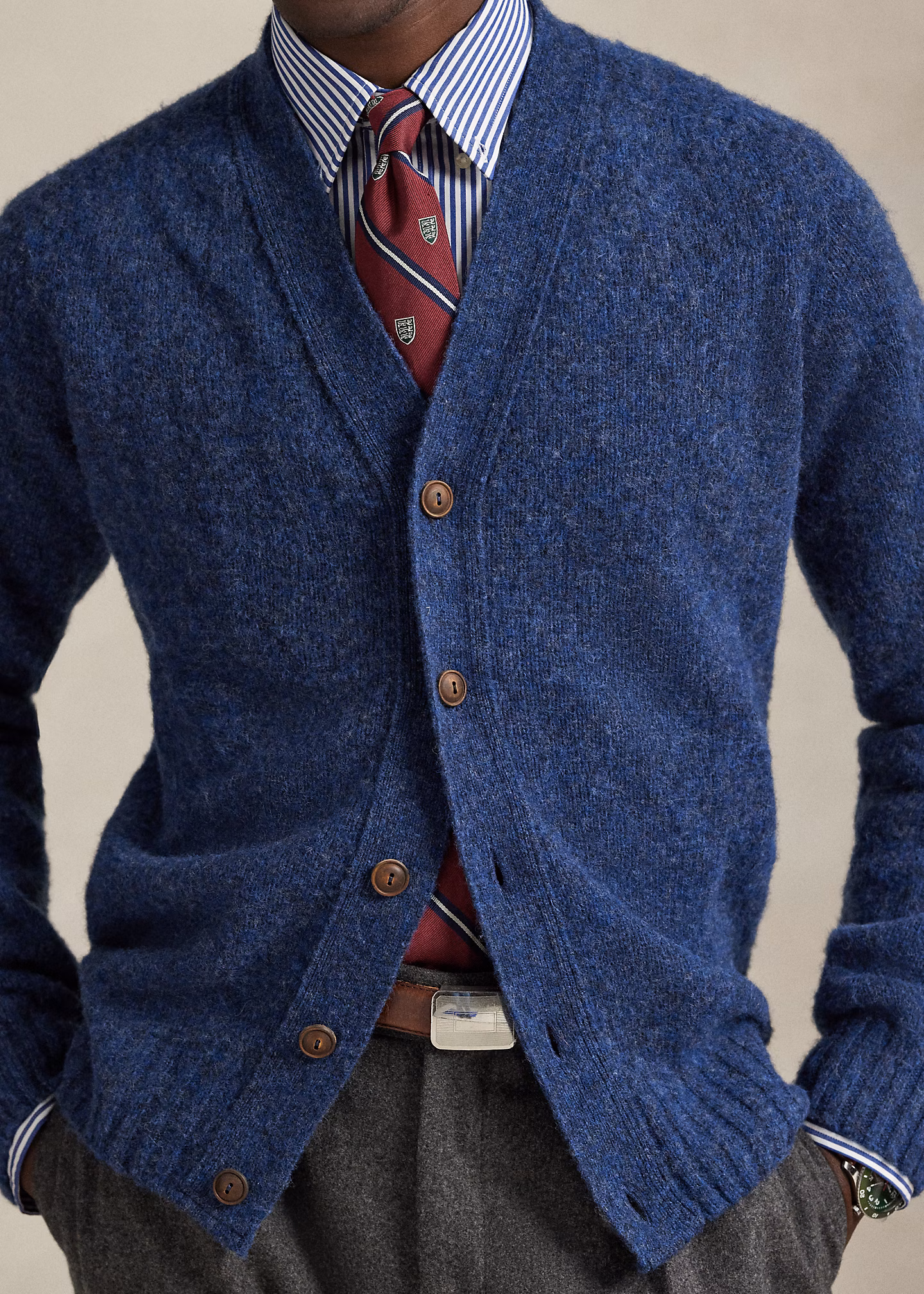 Woll-Strickjacke mit V-Ausschnitt - RALPH LAUREN OUTLET