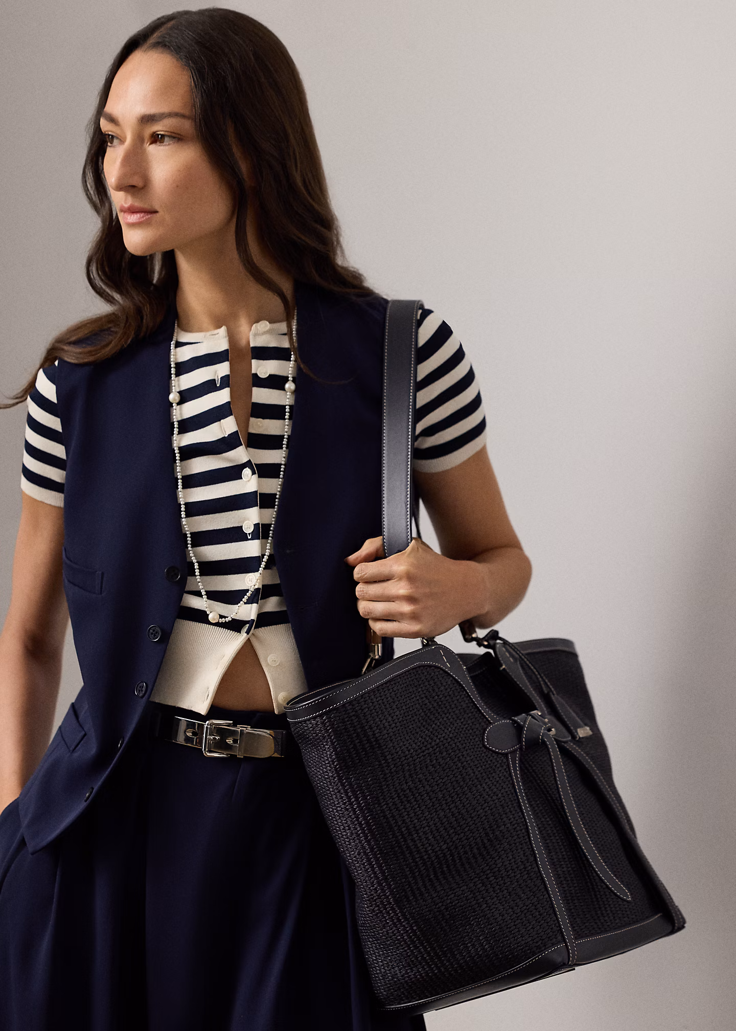 Die große geflochtene Tragetasche Ralph - RALPH LAUREN OUTLET