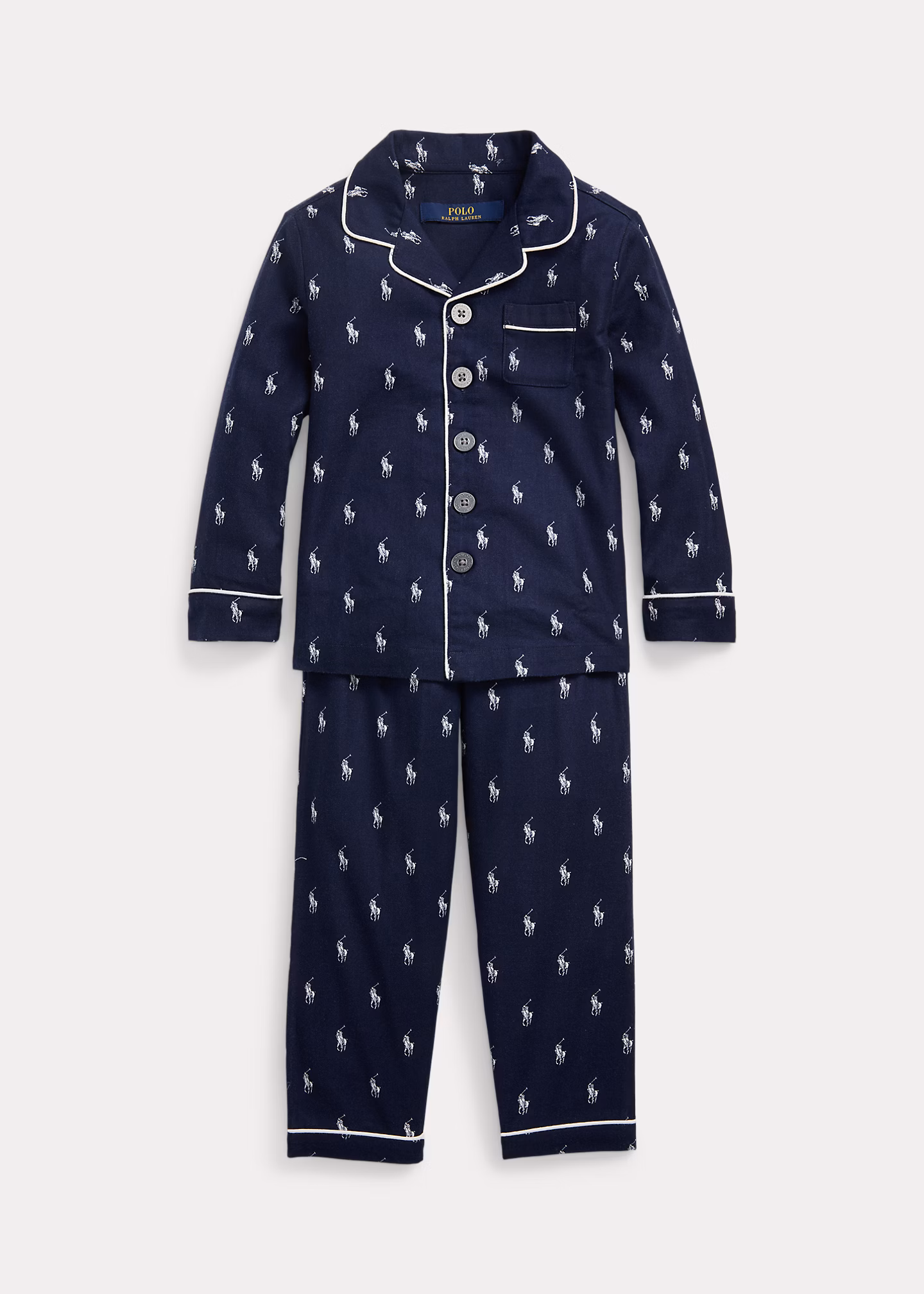 Twill-Pyjama mit Polo Pony - RALPH LAUREN OUTLET