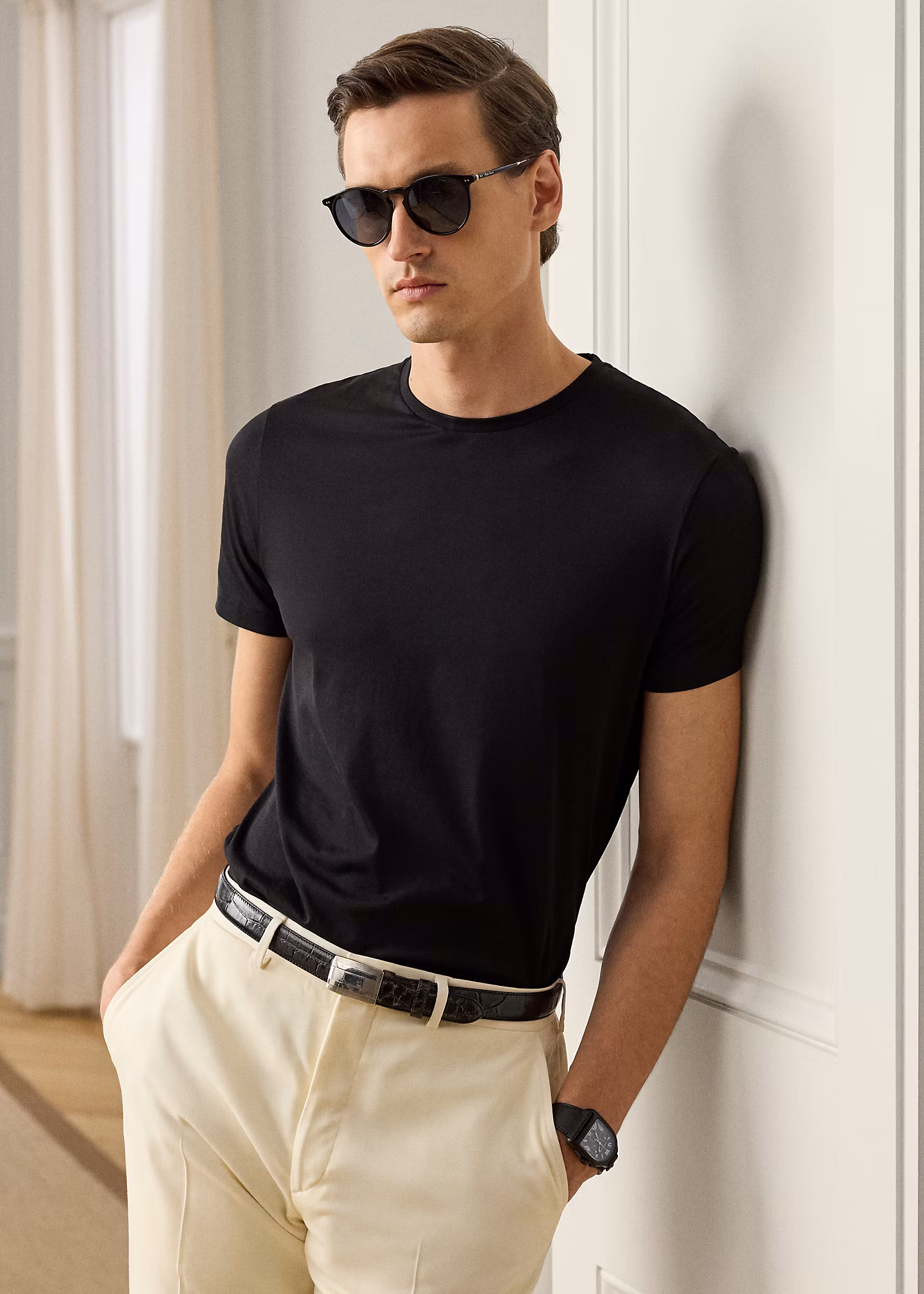 Rundhals-T-Shirt aus Florgarn - RALPH LAUREN OUTLET