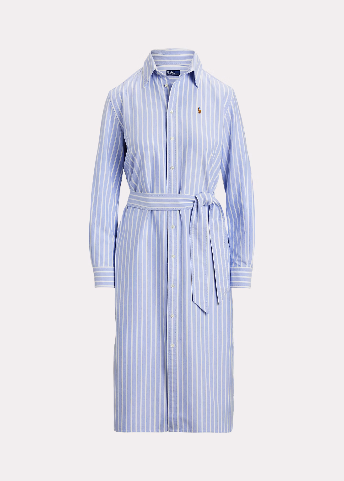 Gestreiftes Oxford-Hemdkleid mit Gürtel - RALPH LAUREN OUTLET