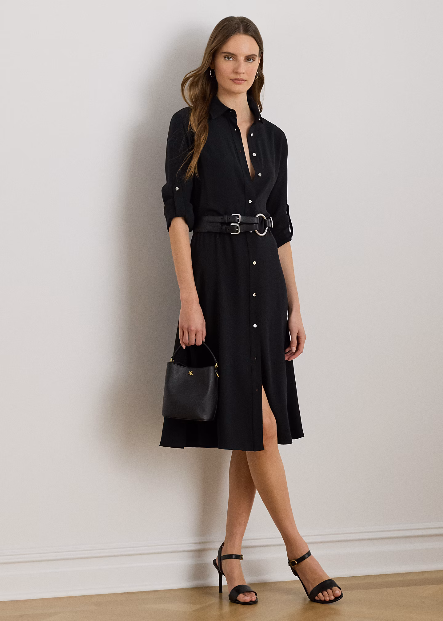 Hemdkleid aus beidseitigem Georgette - RALPH LAUREN OUTLET