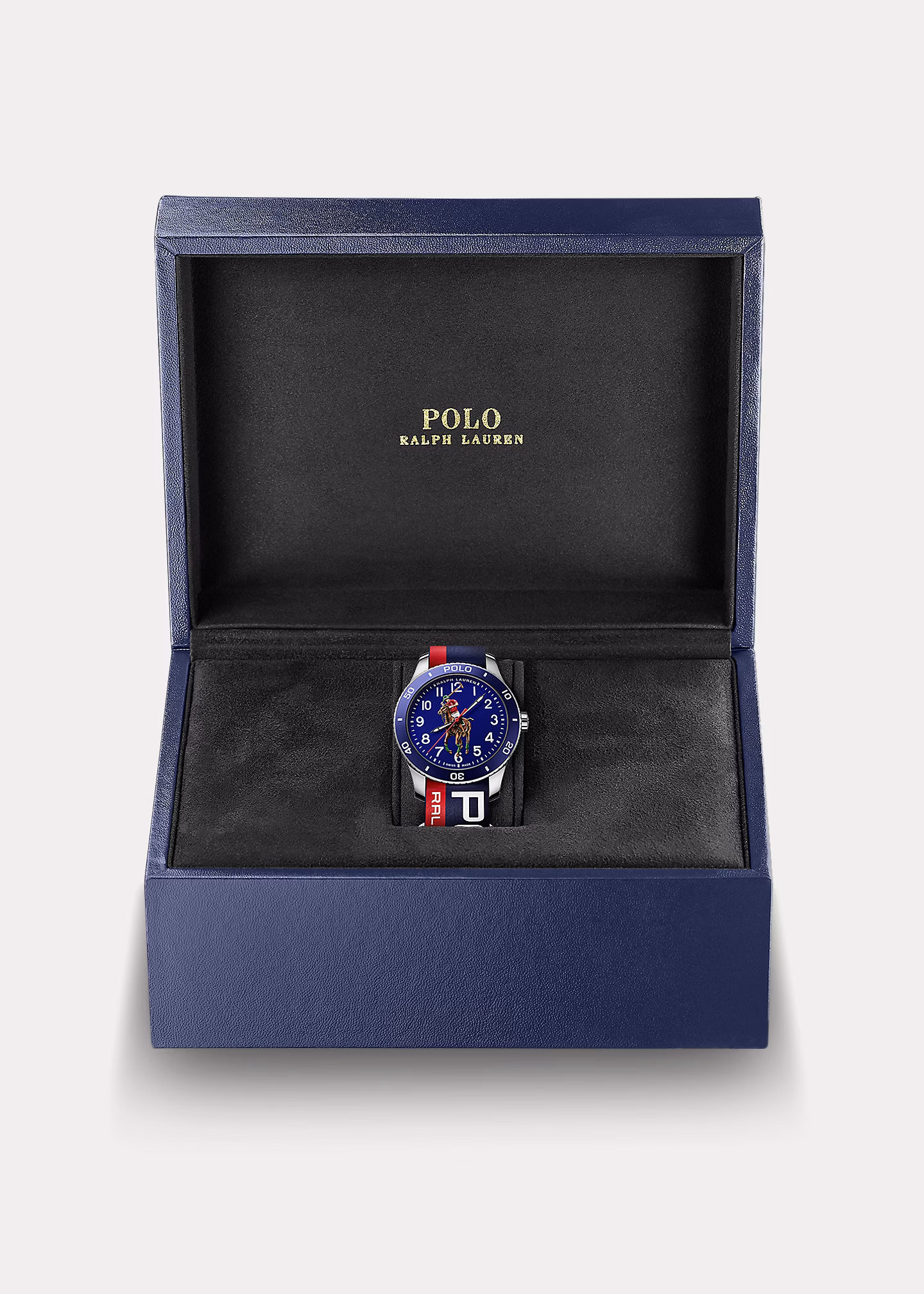 Stahl-Armbanduhr Polo Player in Blau - RALPH LAUREN OUTLET