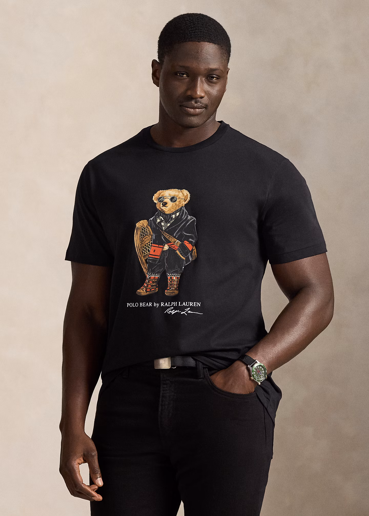 Jersey-T-Shirt mit Polo Bear - RALPH LAUREN OUTLET