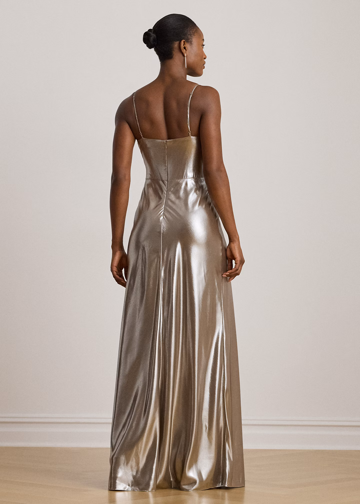 Ärmelloses Metallic-Chiffon-Abendkleid - RALPH LAUREN OUTLET
