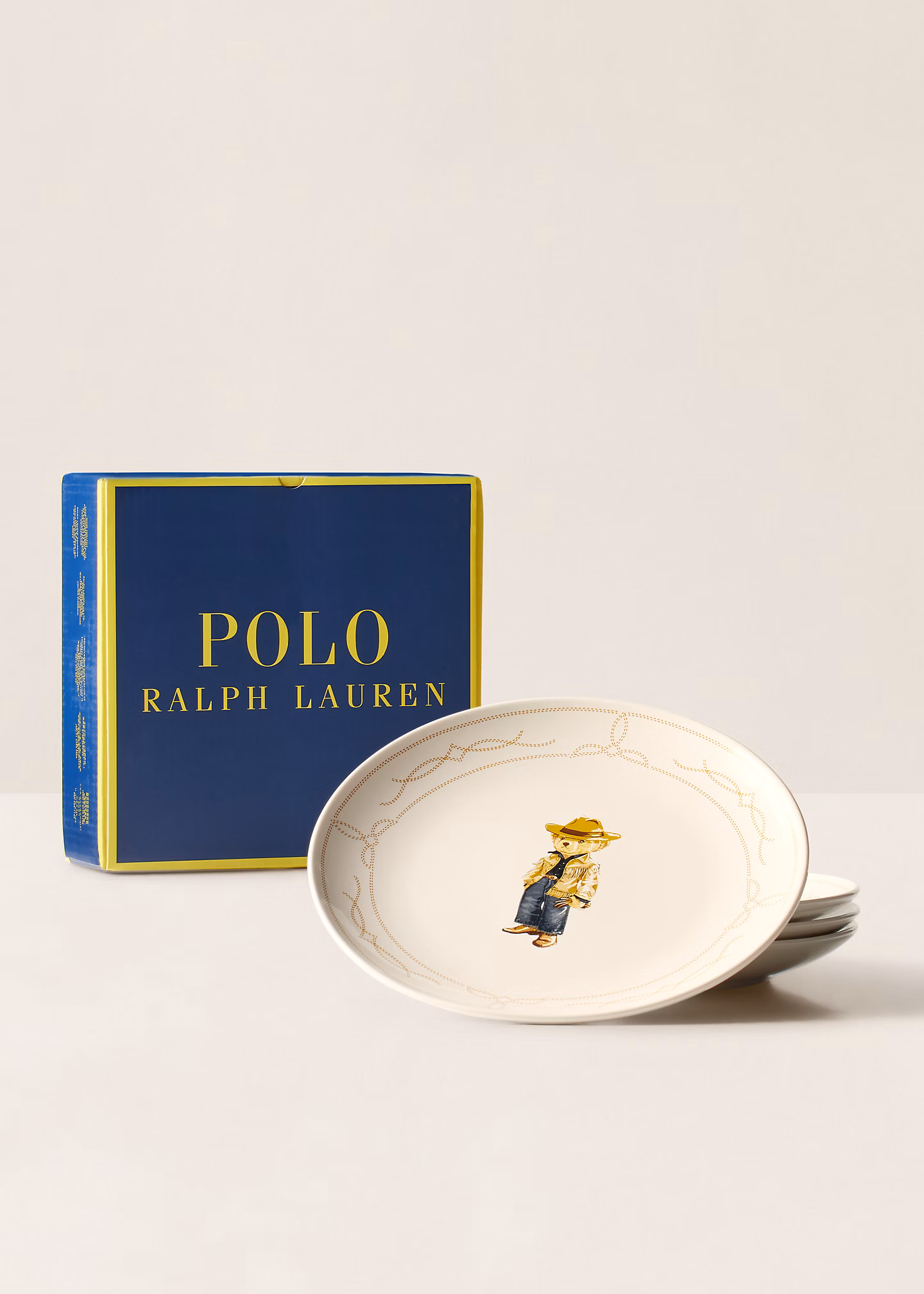Dessertteller-Set mit Western Polo Bear - RALPH LAUREN OUTLET
