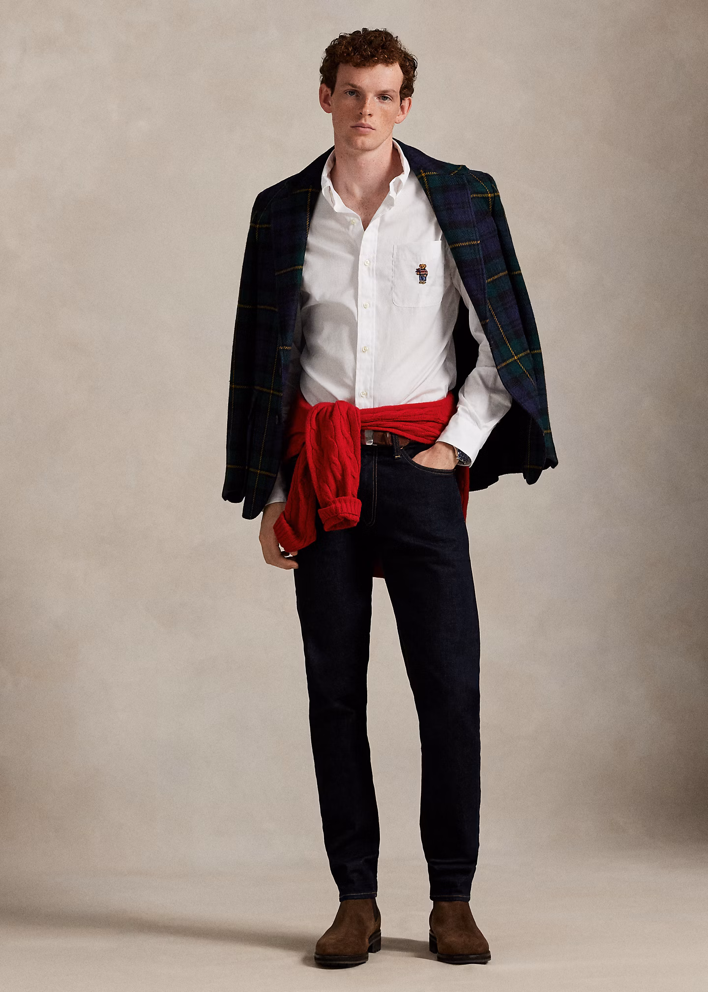 Custom-Fit Popelinehemd mit Polo Bear - RALPH LAUREN OUTLET