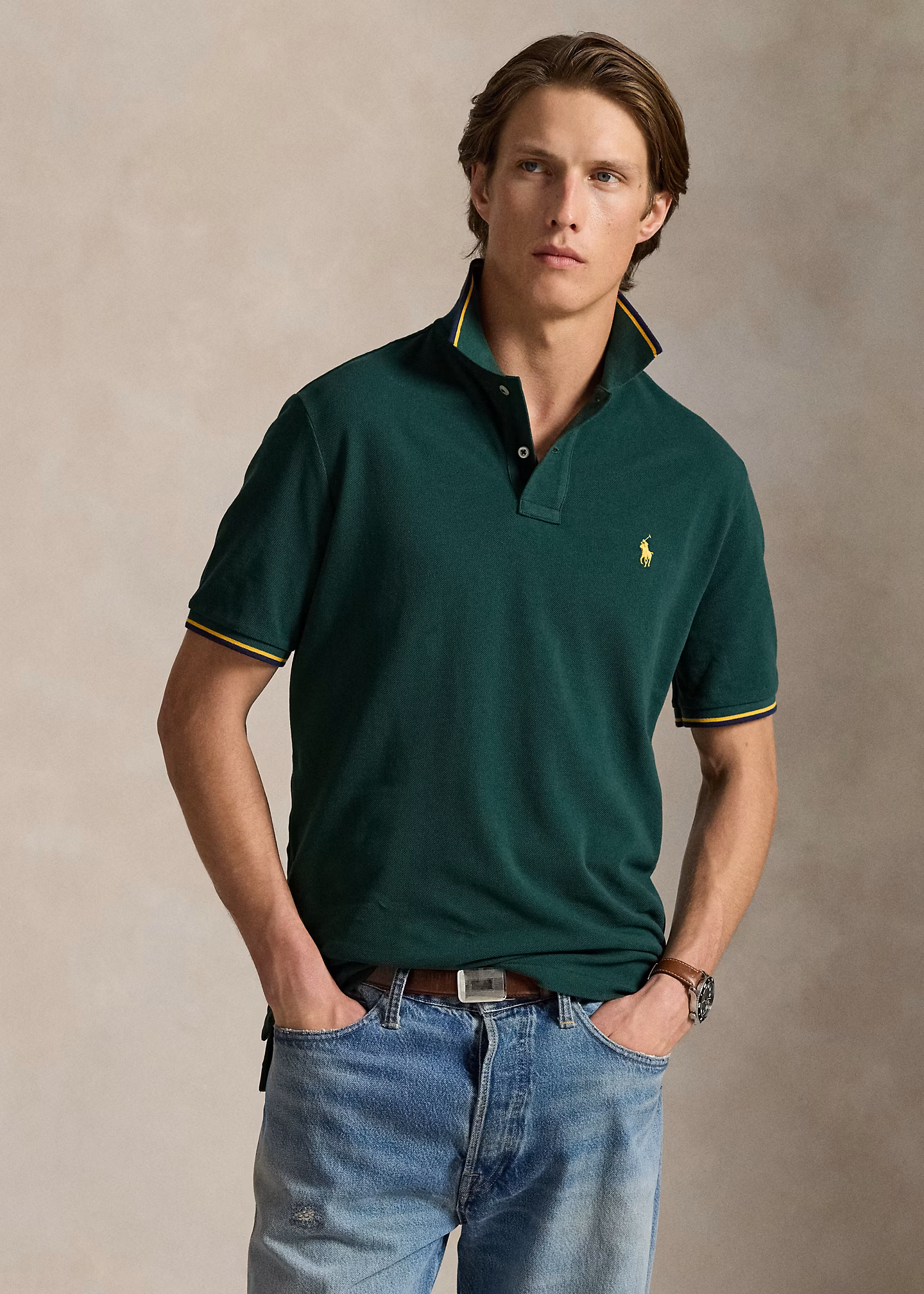 Custom-Slim-Fit Piqué-Poloshirt - RALPH LAUREN OUTLET