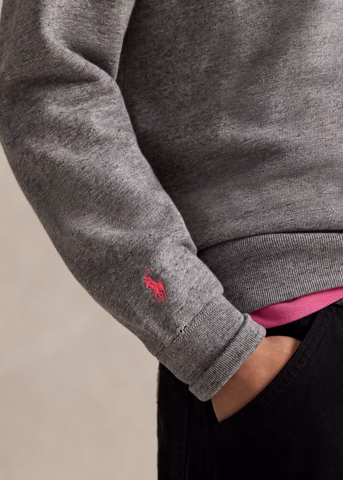 Classic-Fit Fleece-Sweatshirt Pink Pony - RALPH LAUREN OUTLET