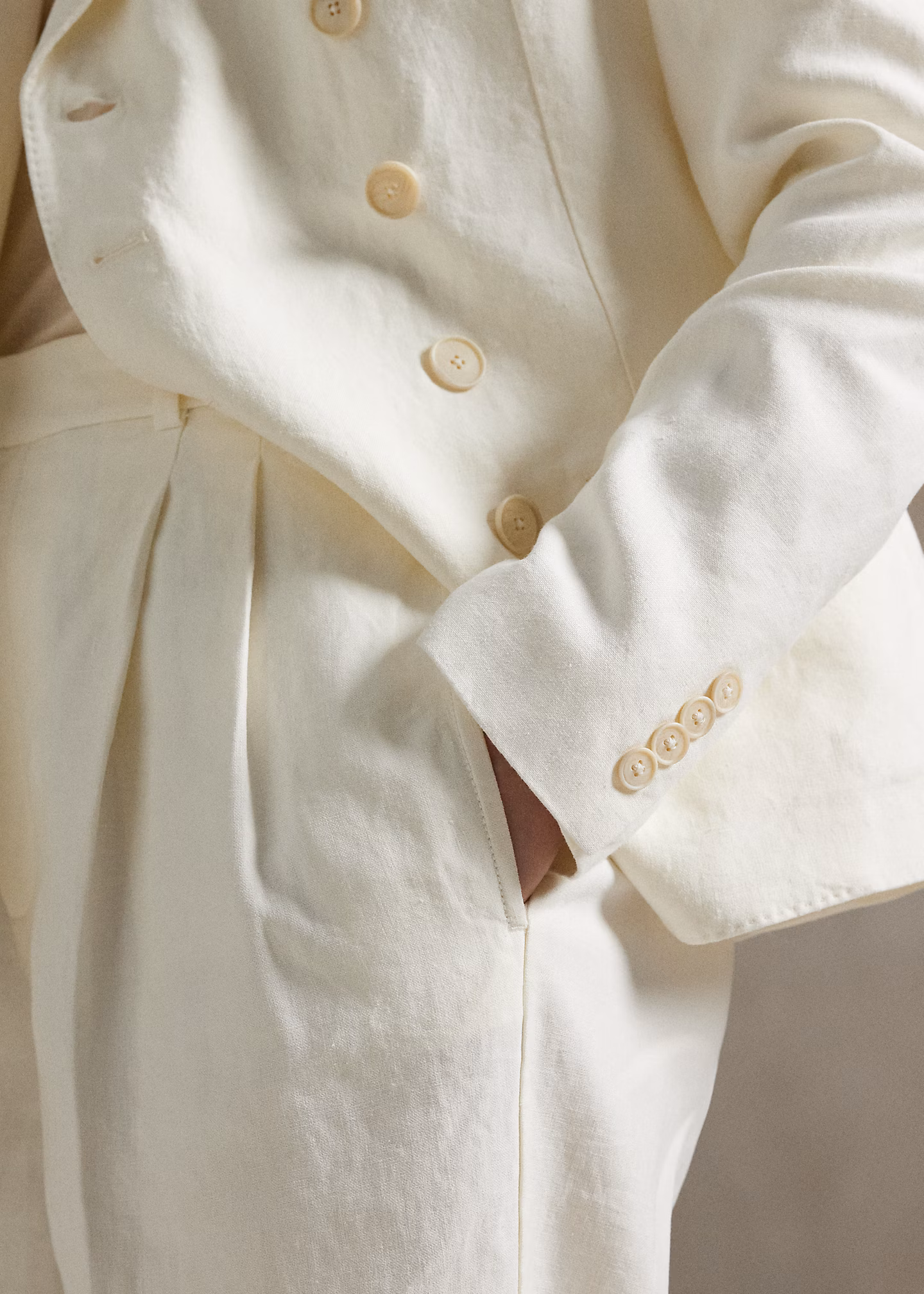 Zweireihiger Blazer aus Hanf - RALPH LAUREN OUTLET