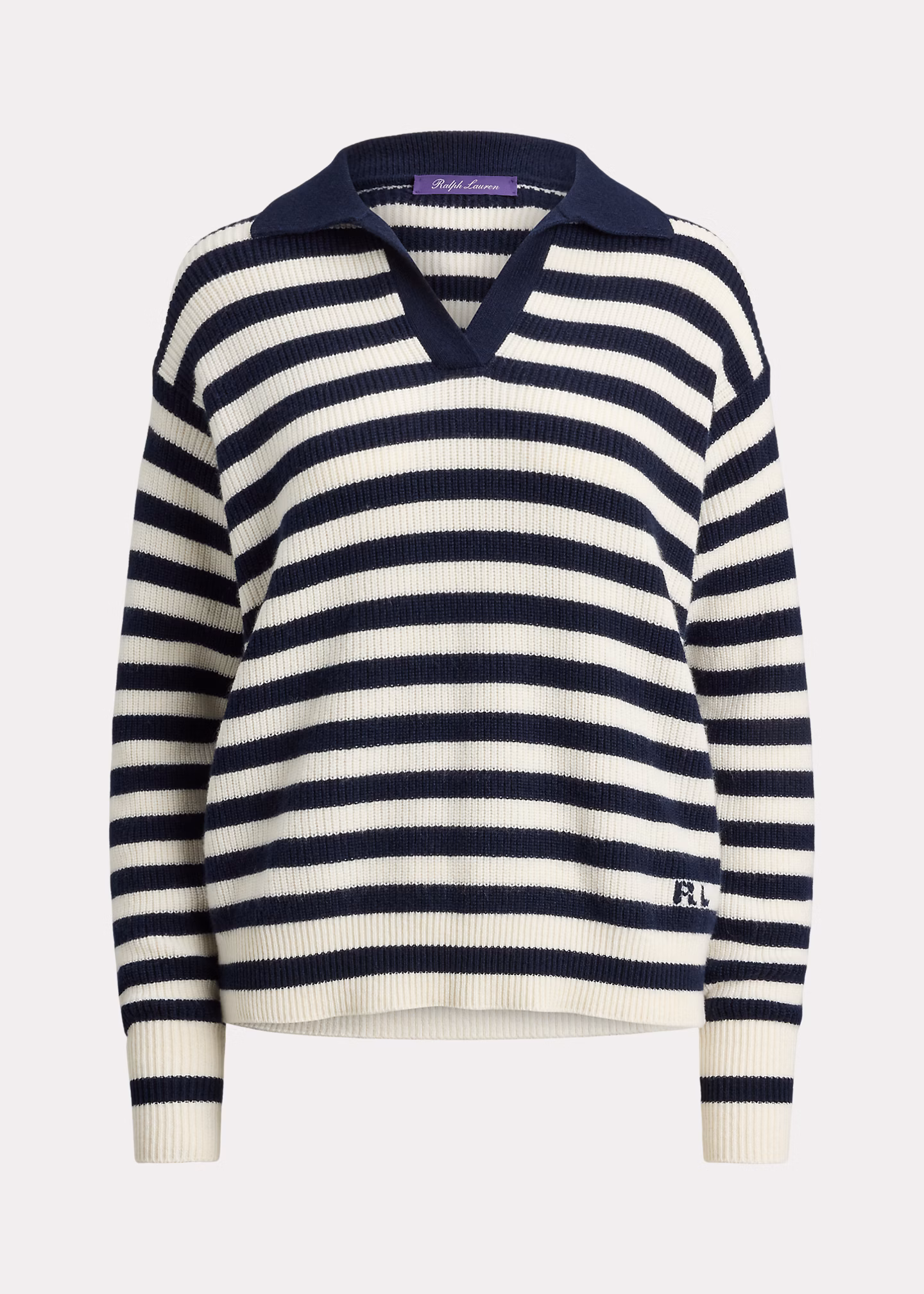 Gestreifter Polo-Pullover aus Kaschmir - RALPH LAUREN OUTLET