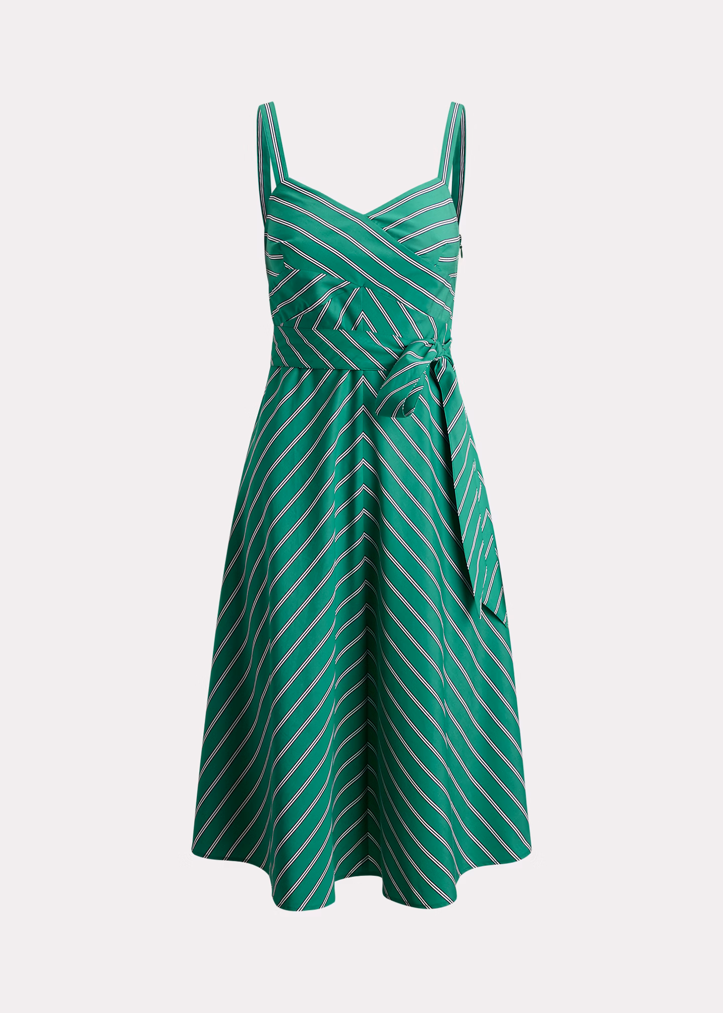 Ärmelloses Kleid mit Streifen und Gürtel - RALPH LAUREN OUTLET