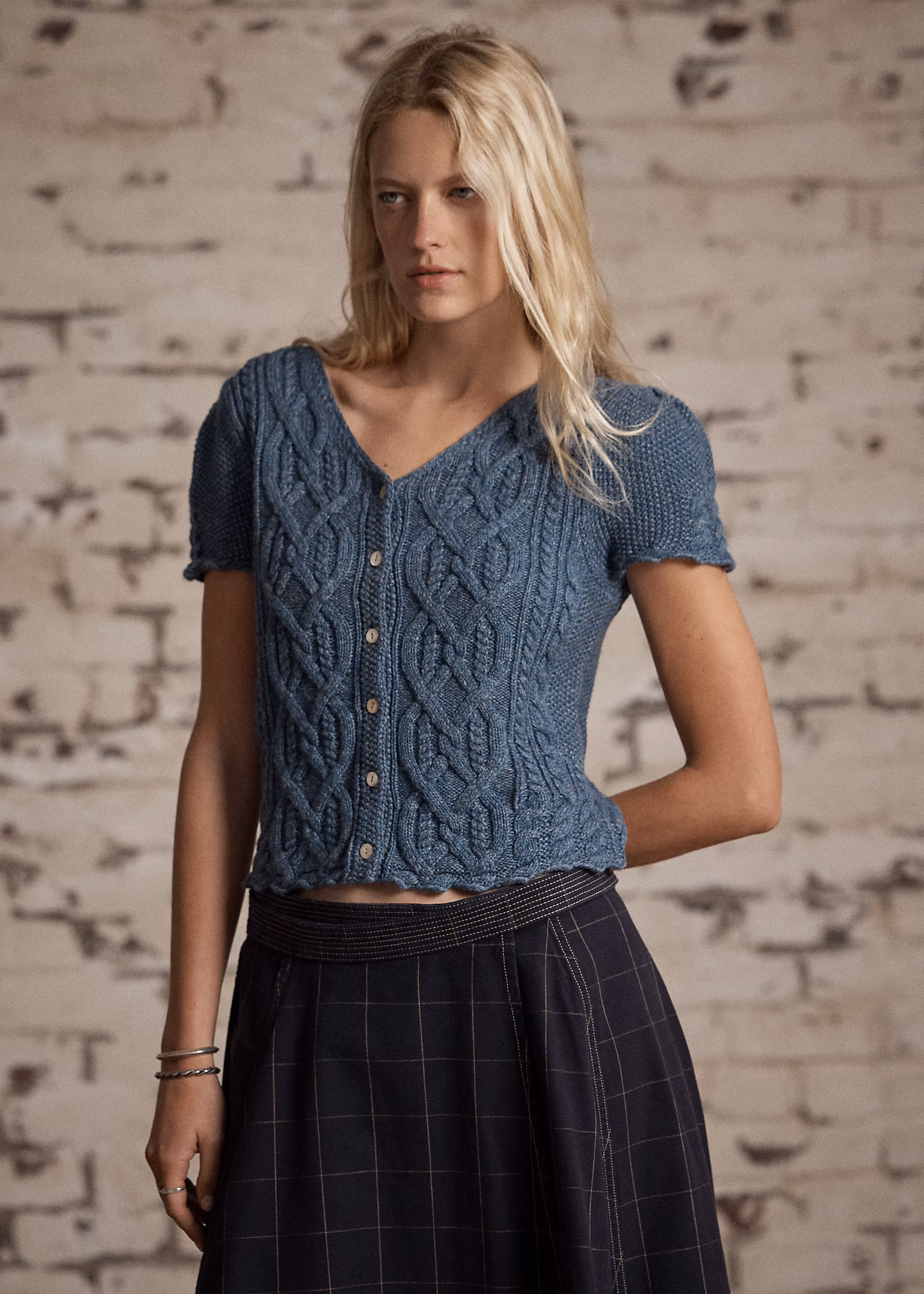 Zopfmuster-Oberteil aus Leinenmischung - RALPH LAUREN OUTLET