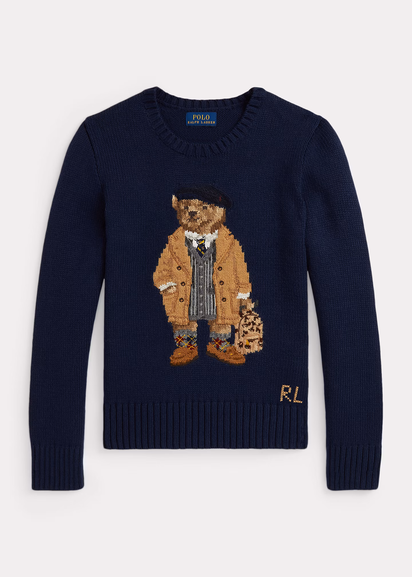 Rundhalspullover mit Polo Bear - RALPH LAUREN OUTLET