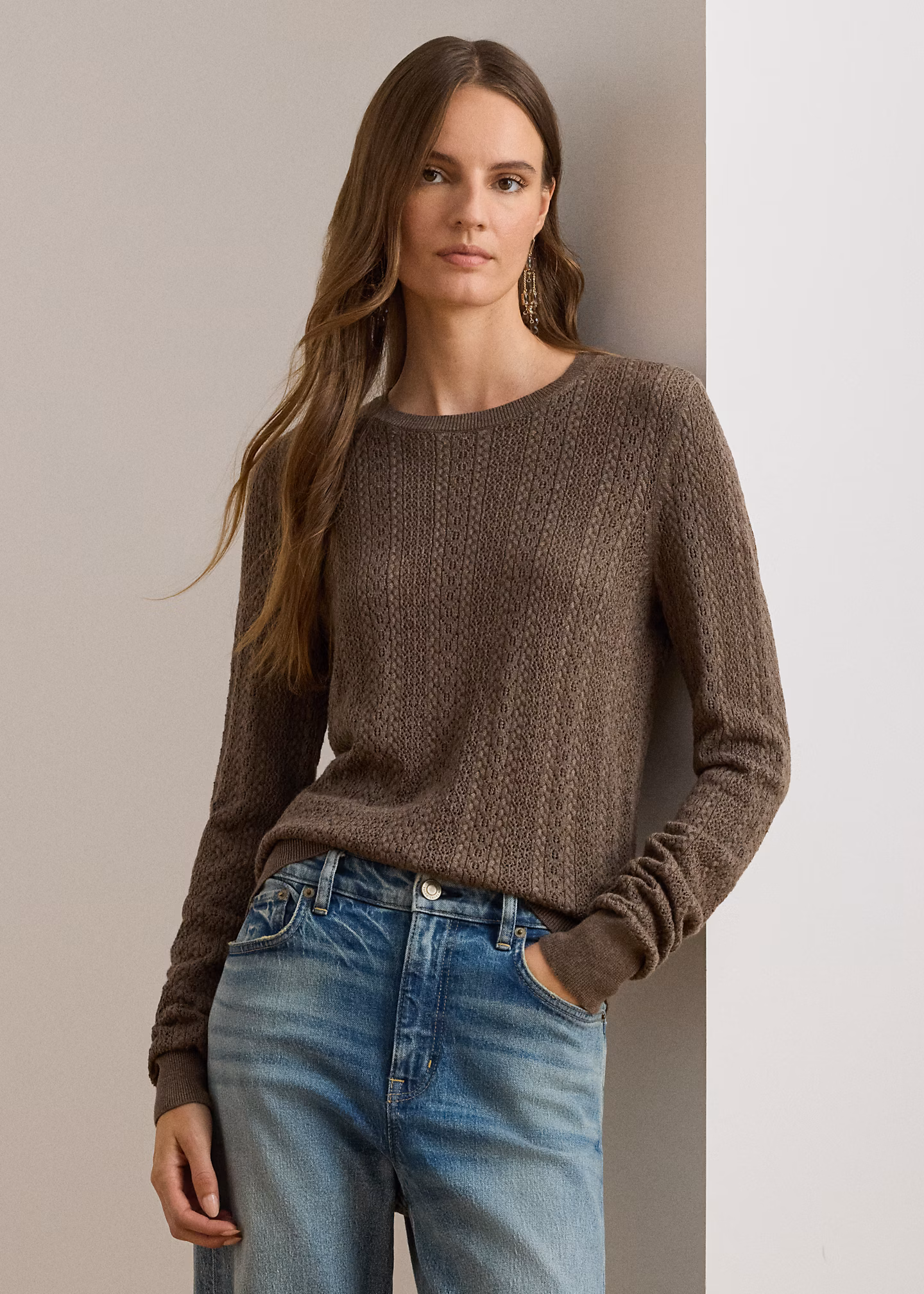 Strickpullover mit Lochmuster - RALPH LAUREN OUTLET
