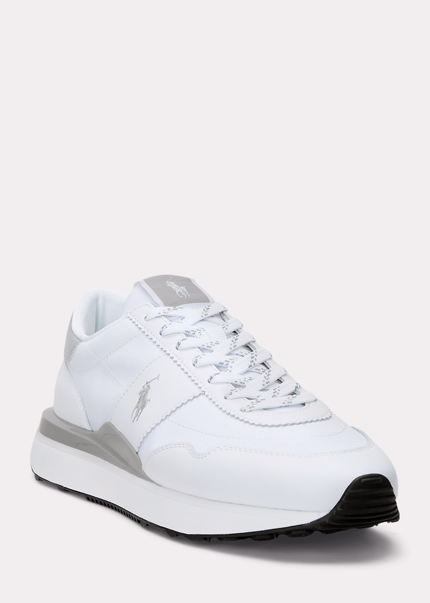 Sneaker Train 89 aus Leder und Oxford - RALPH LAUREN OUTLET