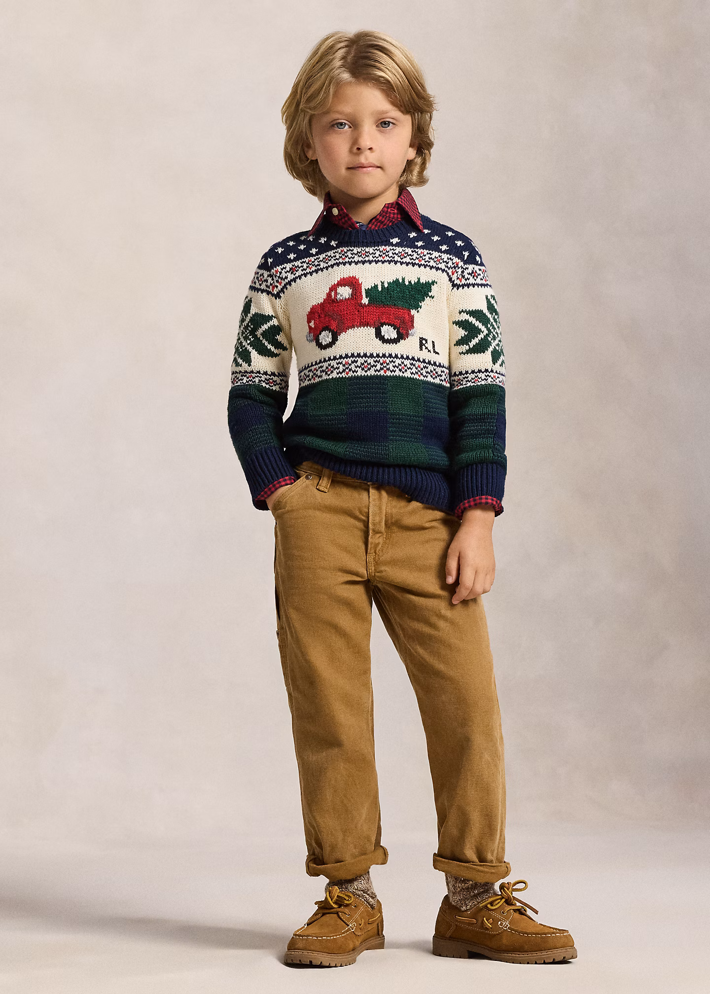 Baumwollpullover mit Truck-Intarsie - RALPH LAUREN OUTLET