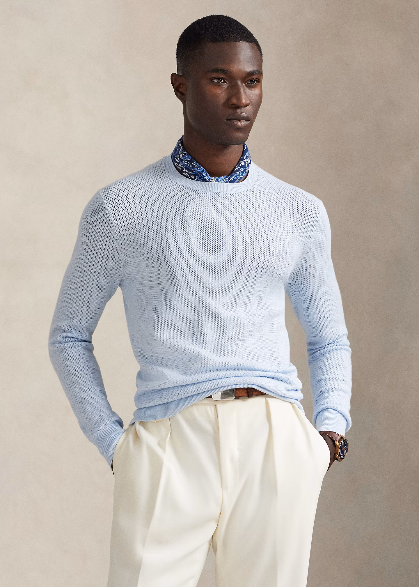 Pullover aus Stretch-Leinenmischung - RALPH LAUREN OUTLET