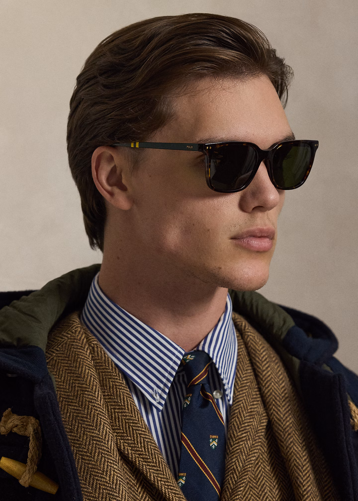 Eckige Sonnenbrille mit Rugbystreifen - RALPH LAUREN OUTLET