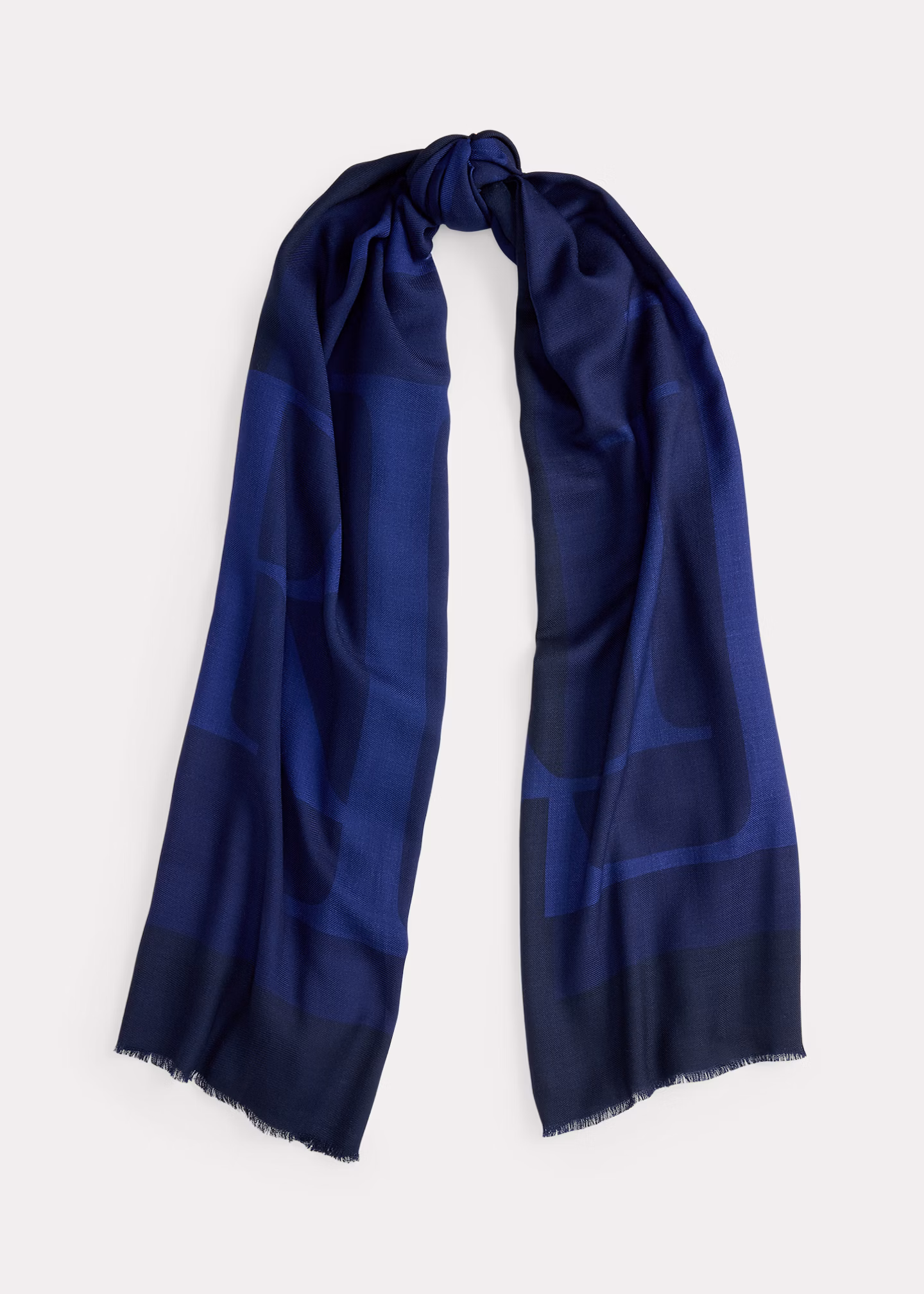 Jacquard-Wickelschal aus Wolle mit Logo - RALPH LAUREN OUTLET