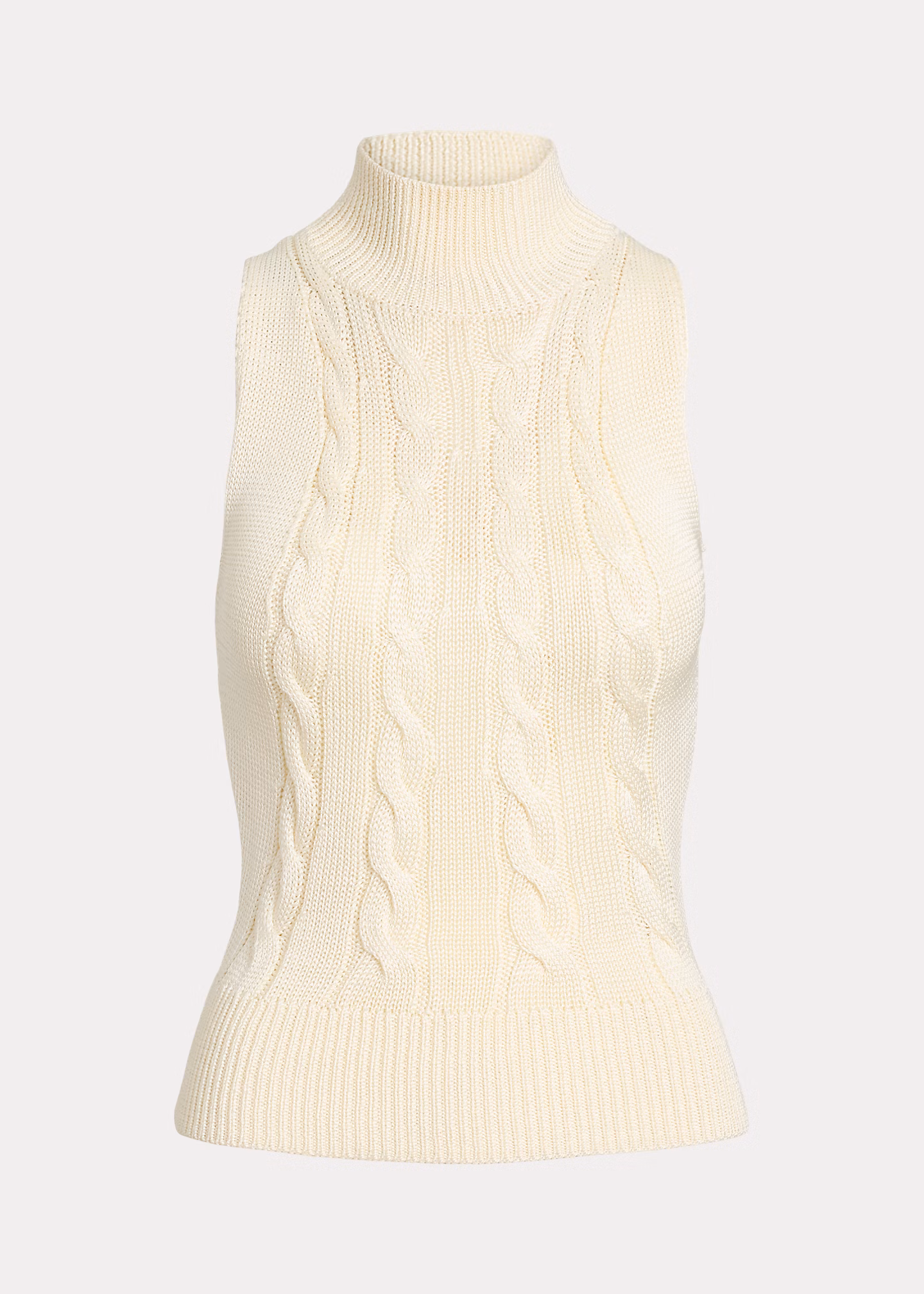 Ärmelloser Rollkragenpullover aus Seide - RALPH LAUREN OUTLET