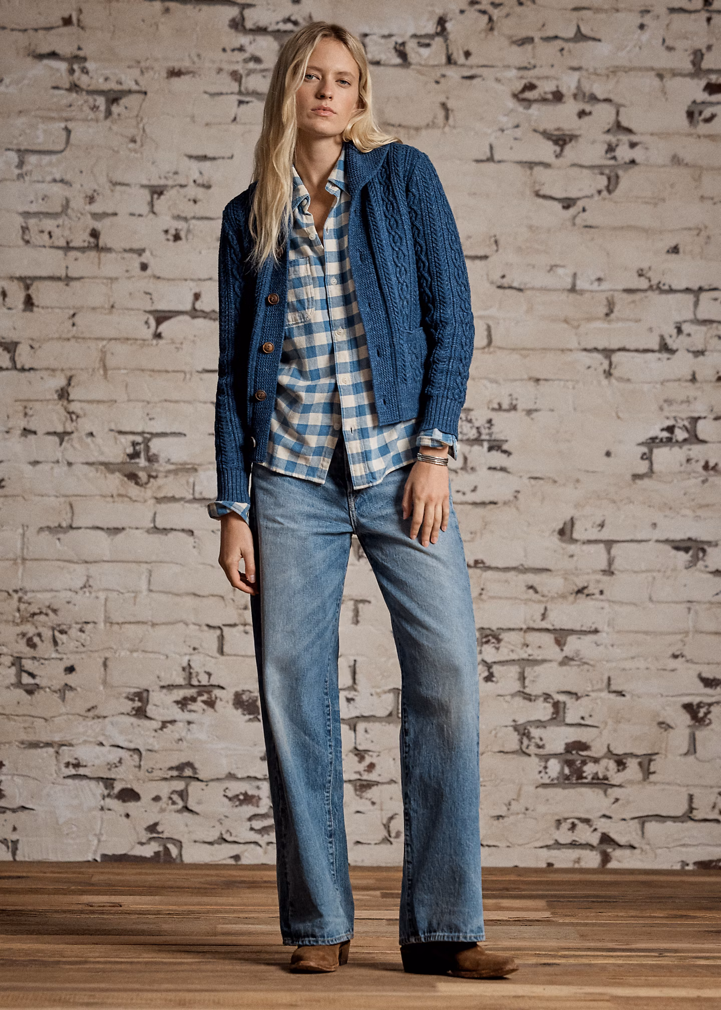 Zopfmuster-Strickjacke mit Schalkragen - RALPH LAUREN OUTLET