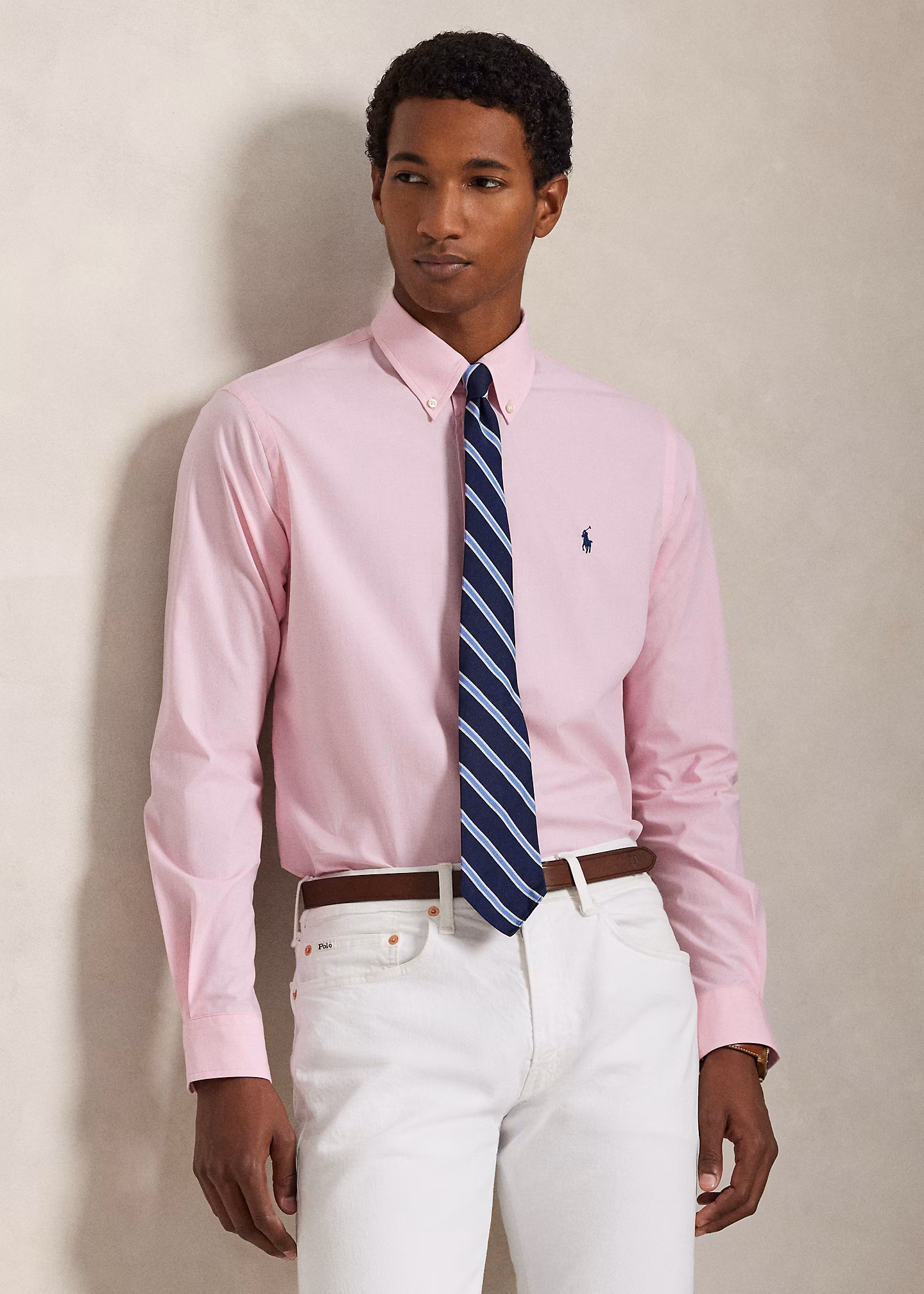 Custom-Fit Hemd aus Stretchpopeline - RALPH LAUREN OUTLET