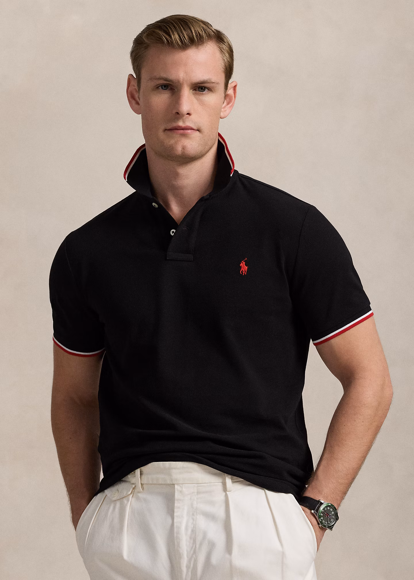 Custom-Slim-Fit Piqué-Poloshirt - RALPH LAUREN OUTLET