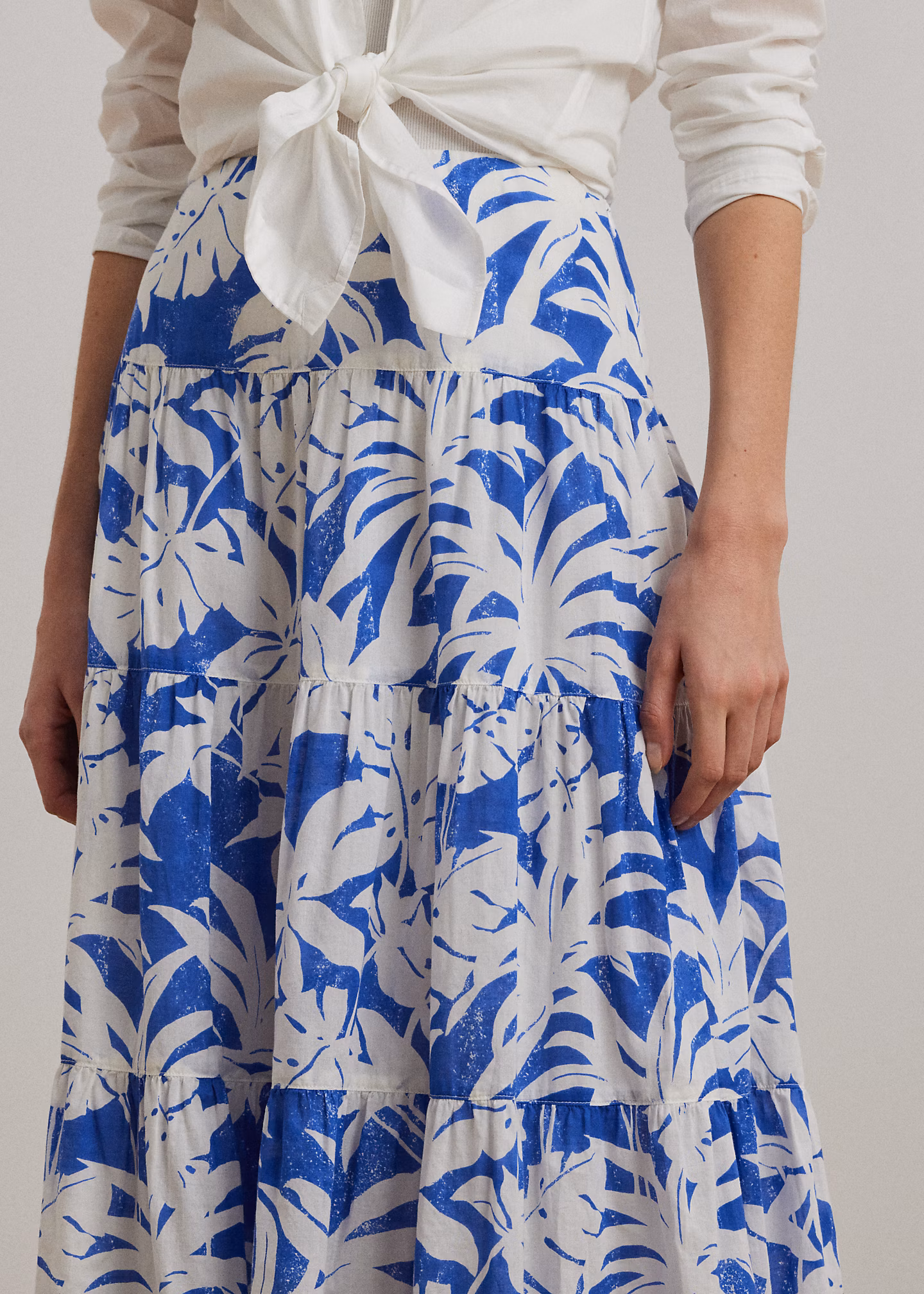 Voile-Stufenrock mit Palmwedeldruck - RALPH LAUREN OUTLET