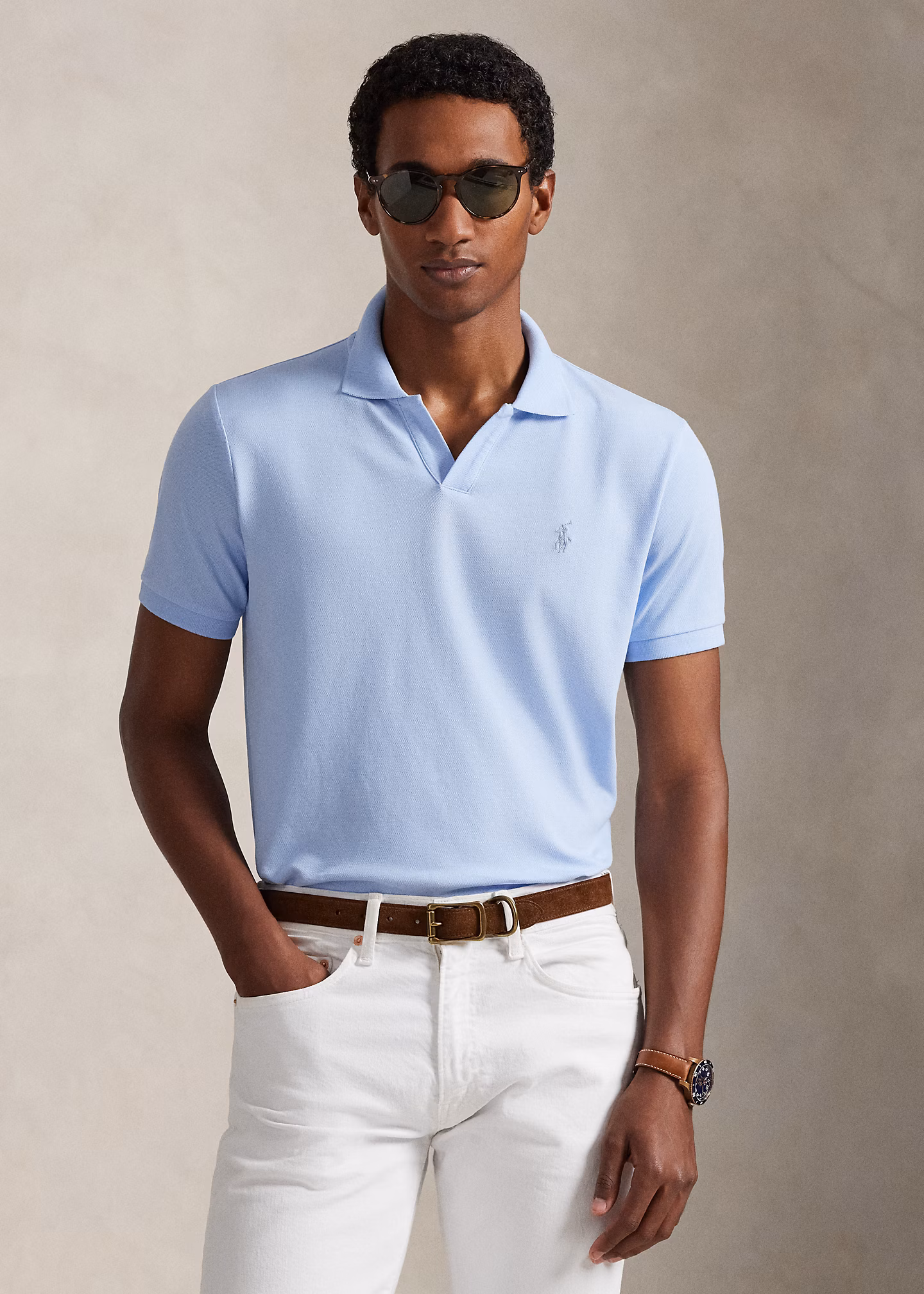 Custom-Slim-Fit Poloshirt aus Piqué - RALPH LAUREN OUTLET