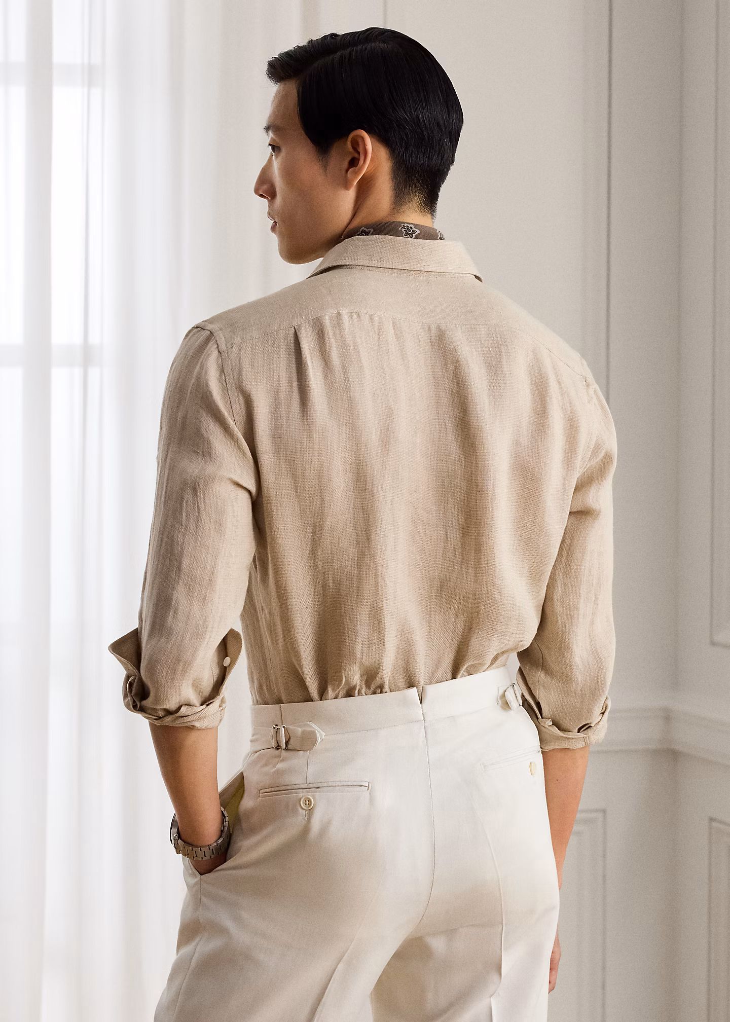 Fein gemustertes Leinenhemd - RALPH LAUREN OUTLET