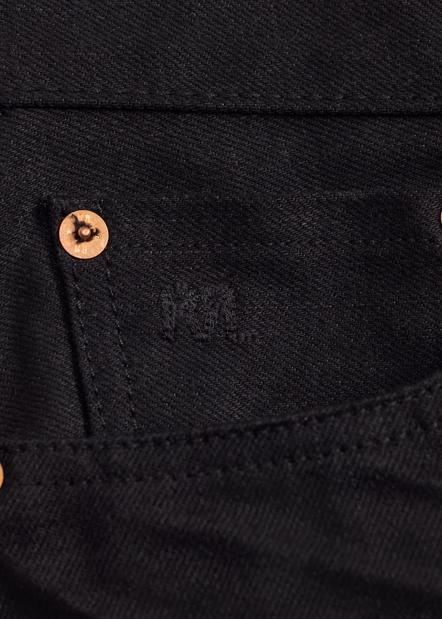 Boy-Fit Selvedge-Jeans in Schwarz - RALPH LAUREN OUTLET