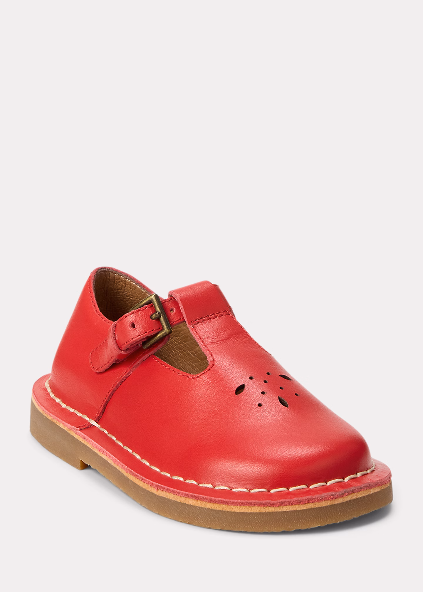Lederschuh mit T-Strap - RALPH LAUREN OUTLET