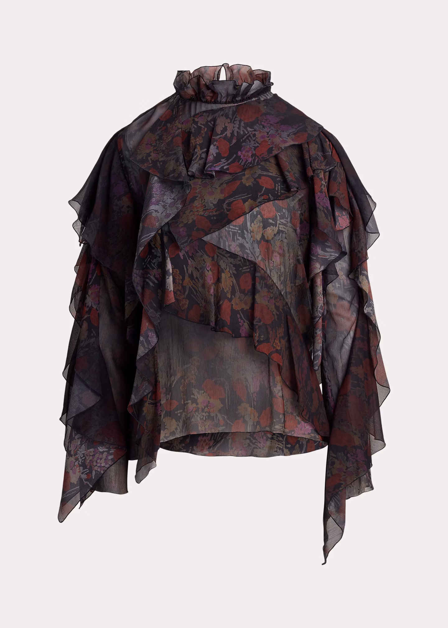 Geblümte Chiffonbluse Ilene mit Rüschen - RALPH LAUREN OUTLET