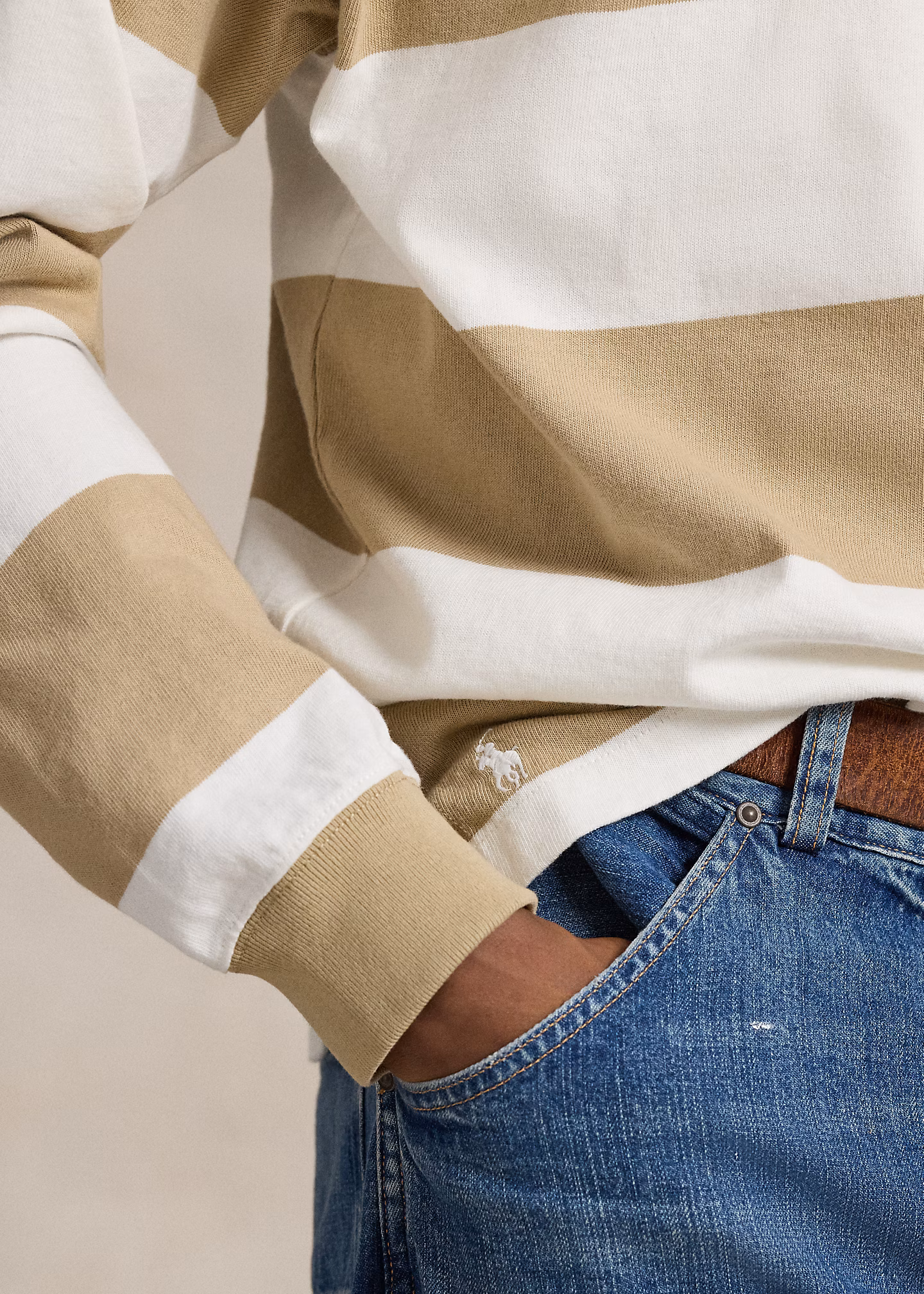 Big-Fit Jersey-Rugbyhemd mit Streifen - RALPH LAUREN OUTLET