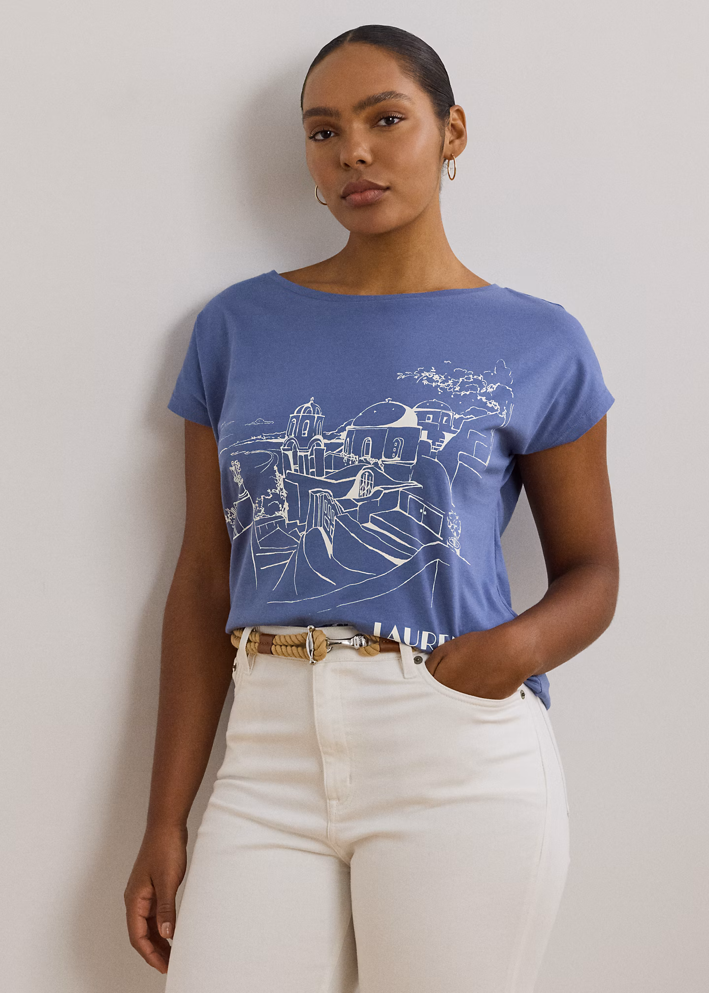 Grafik-T-Shirt aus Jersey - RALPH LAUREN OUTLET