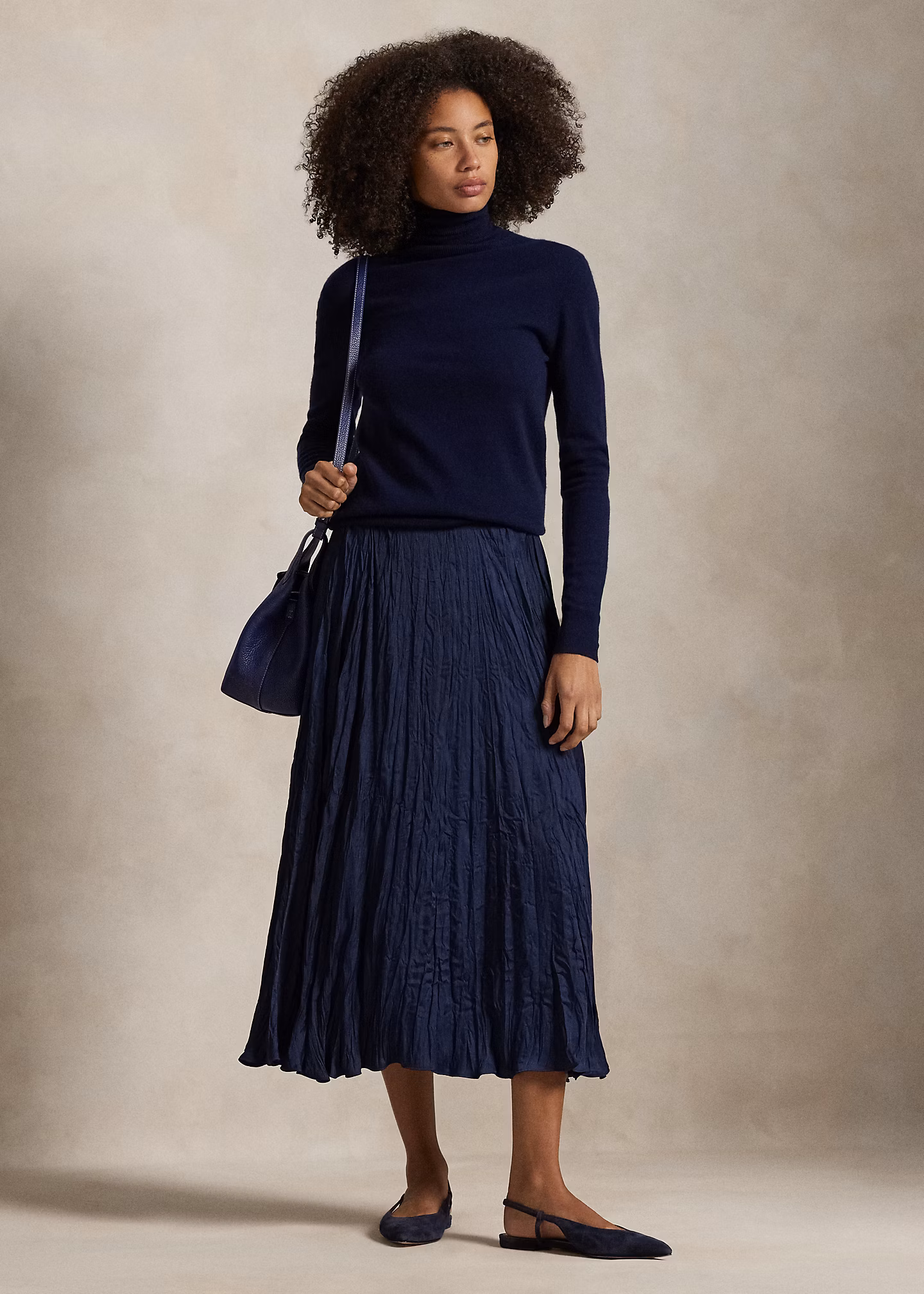 A-Linien-Satinrock in Knitteroptik - RALPH LAUREN OUTLET