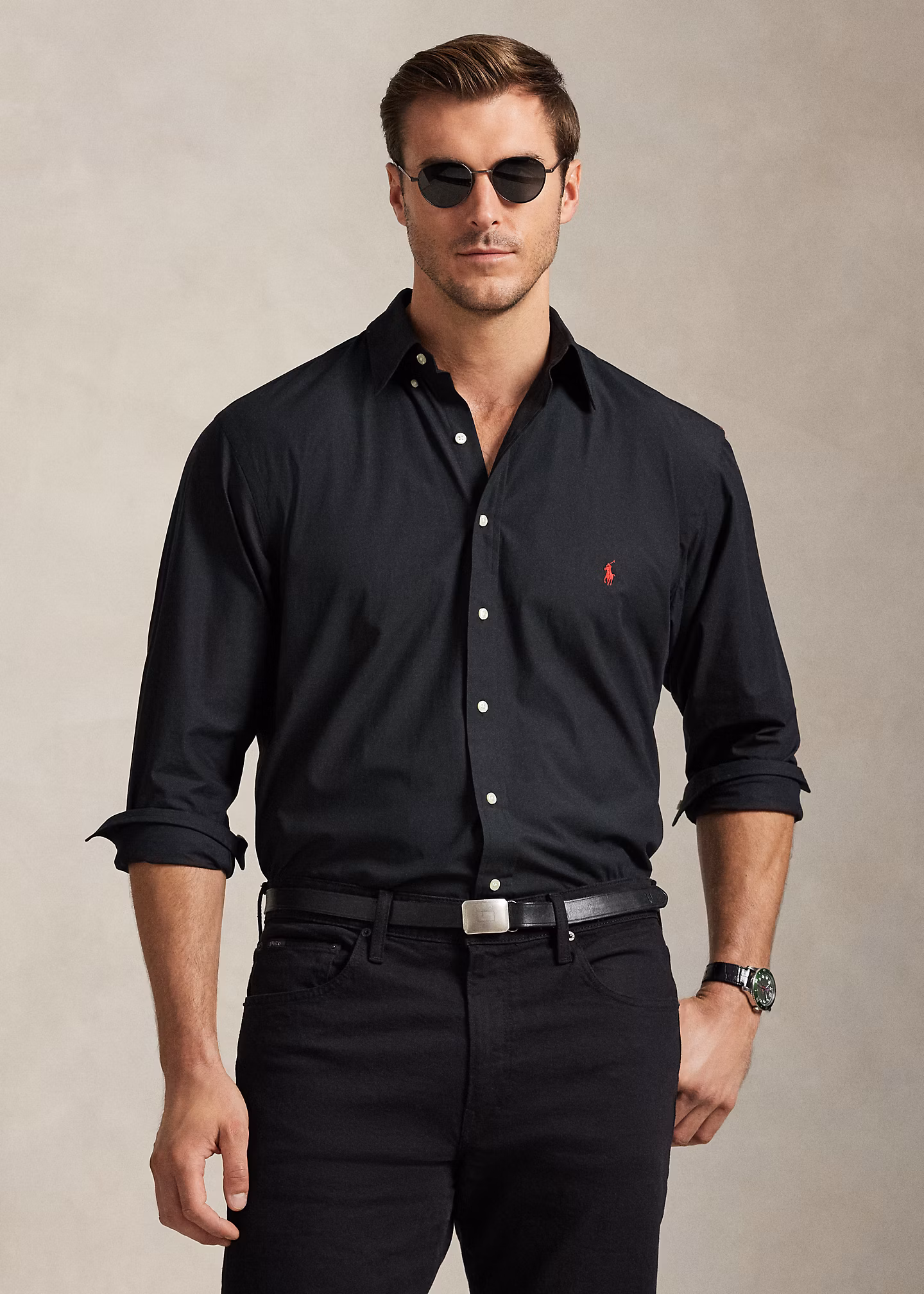 Bluse aus Stretchpopeline - RALPH LAUREN OUTLET