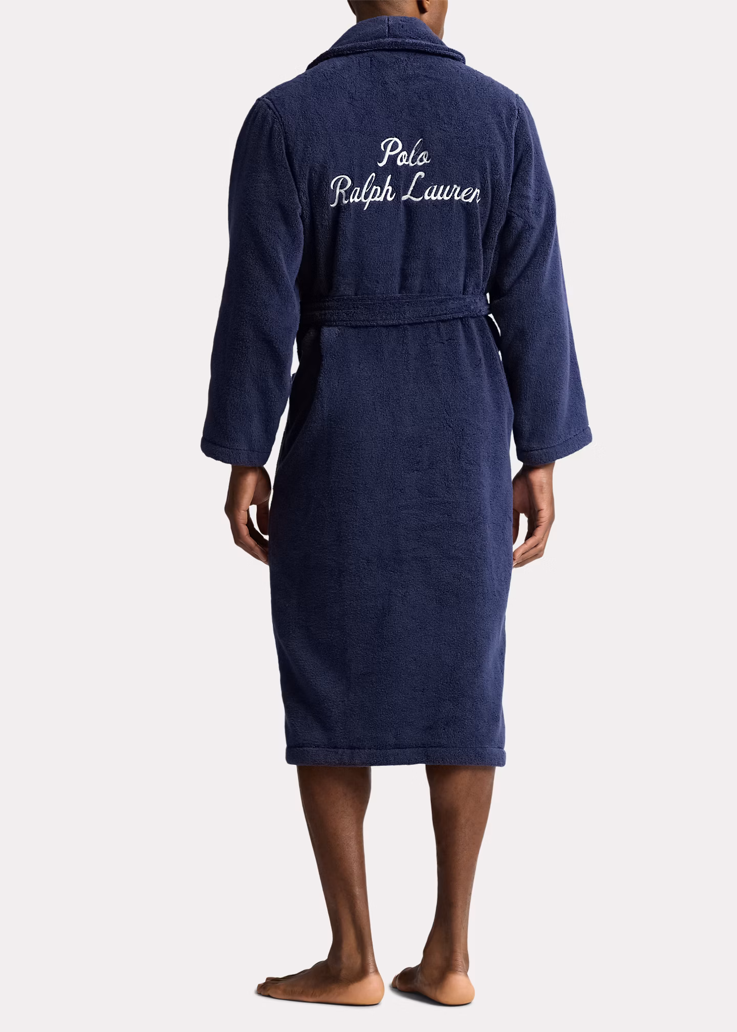 Baumwollfrottee-Bademantel mit Logo - RALPH LAUREN OUTLET