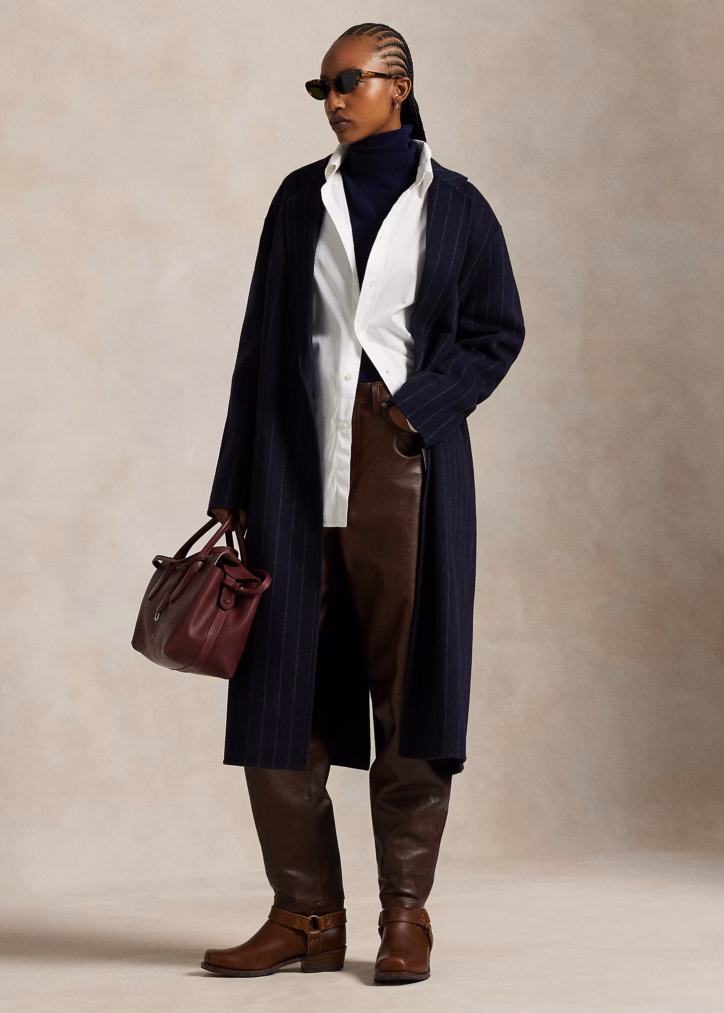 Wollmantel mit Nadelstreifen - RALPH LAUREN OUTLET